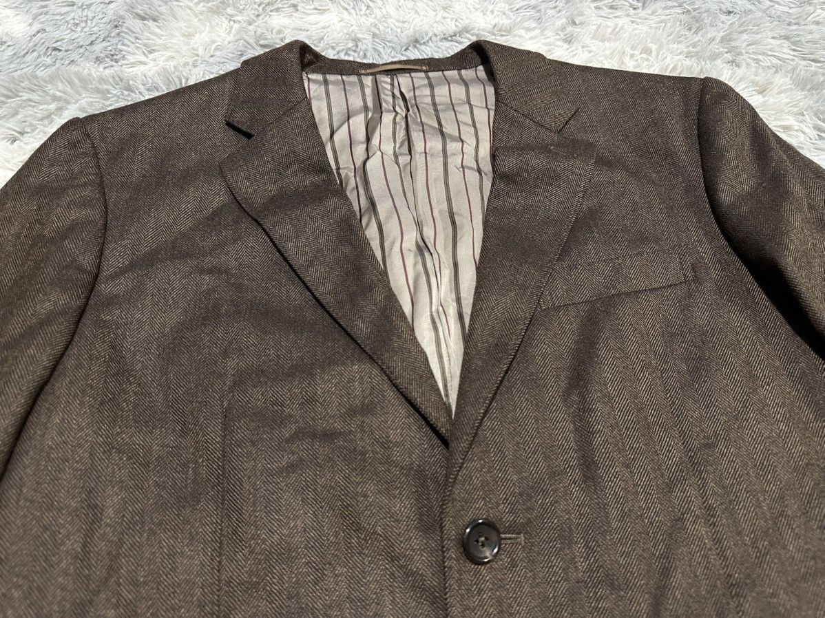 Ermenegildo Zegna 🔥Vintage Ermenegildo Zegna Wool Blazer Jacket Herringbone Size US L / EU 52-54 / 3 - 3 Thumbnail