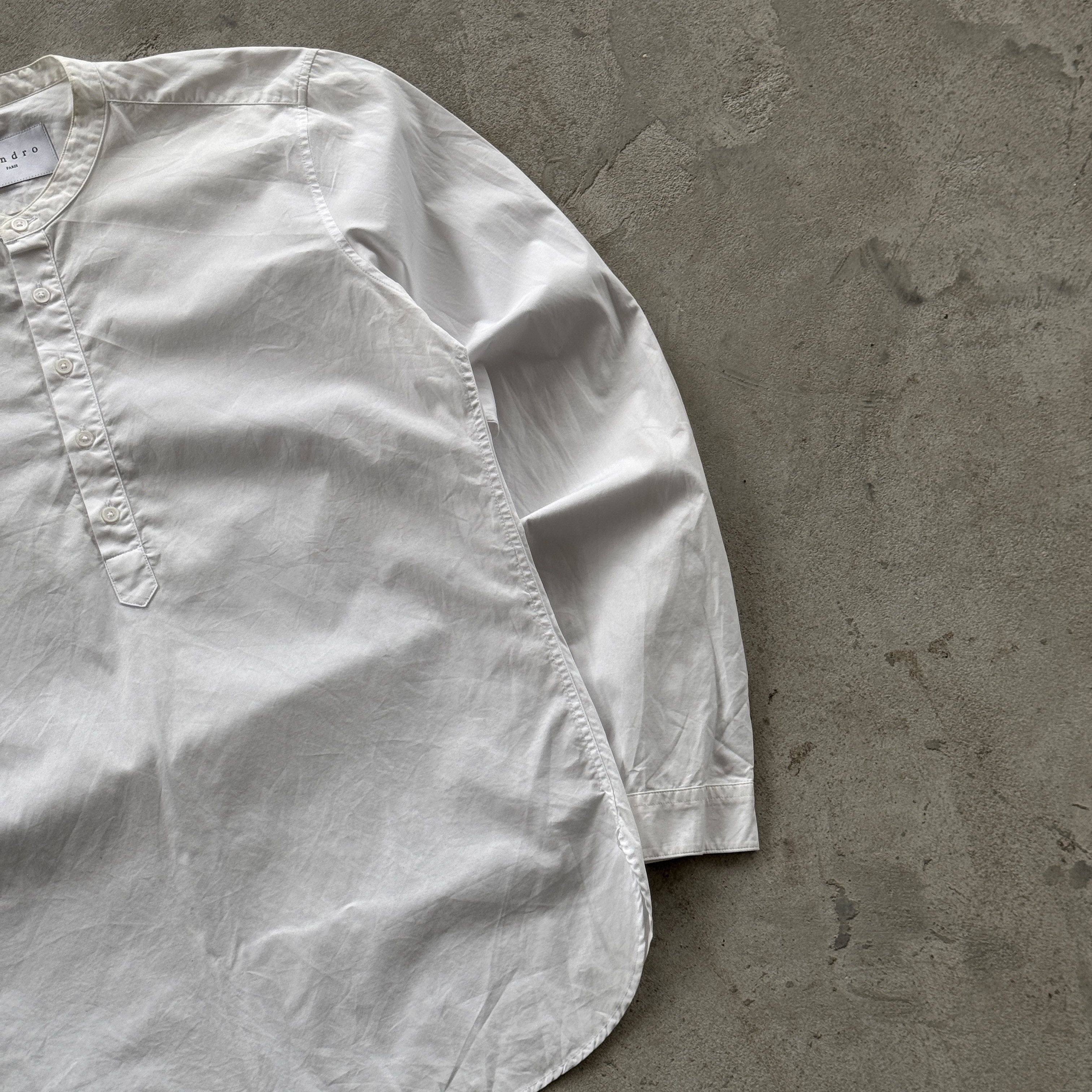 Sandro Vintage 90s Sandro Half Button Preppy Button Ups Shirt Size US S / EU 44-46 / 1 - 2 Thumbnail