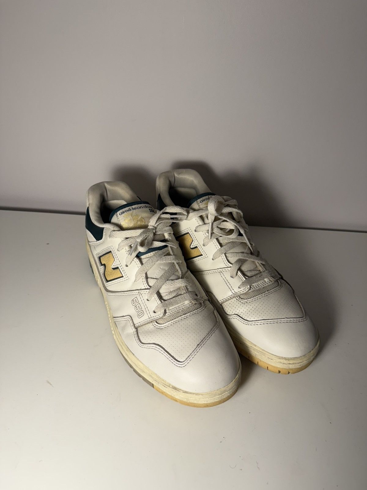 Aime Leon Dore × New Balance Aime Leon Dore New Balance 550. Original. Green/yellow Size US 13 / EU 46 - 1 Thumbnail