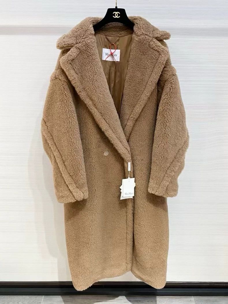 Max Mara Max Mara Tedgirl collection teddy classic black solid long Size L / US 10 / IT 46 - 1 Thumbnail