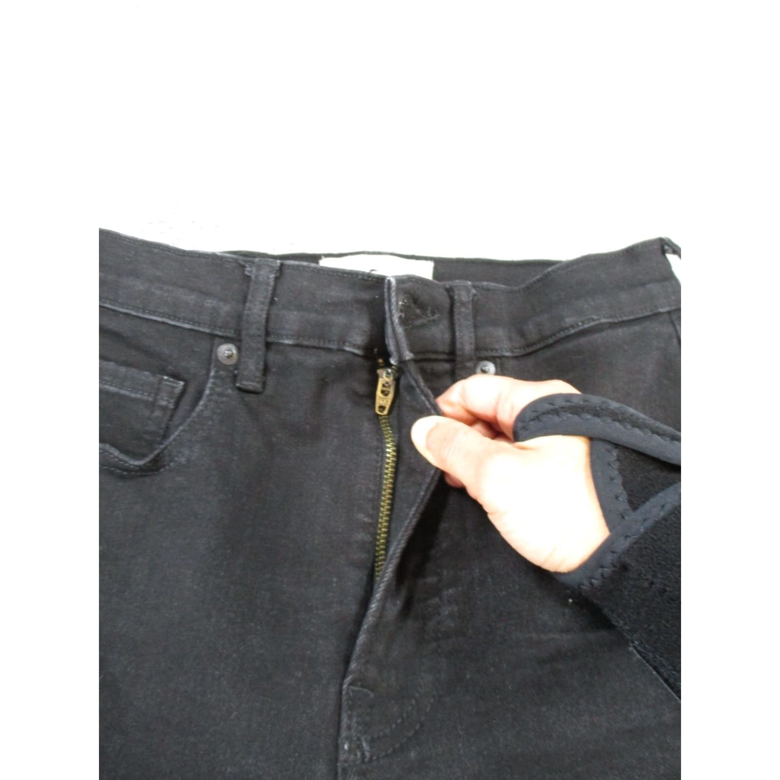 Everlane Everlane Jeans Womens 28 Black Denim High Rise Skinny Zip Size 28" / US 6 / IT 42 - 3 Thumbnail