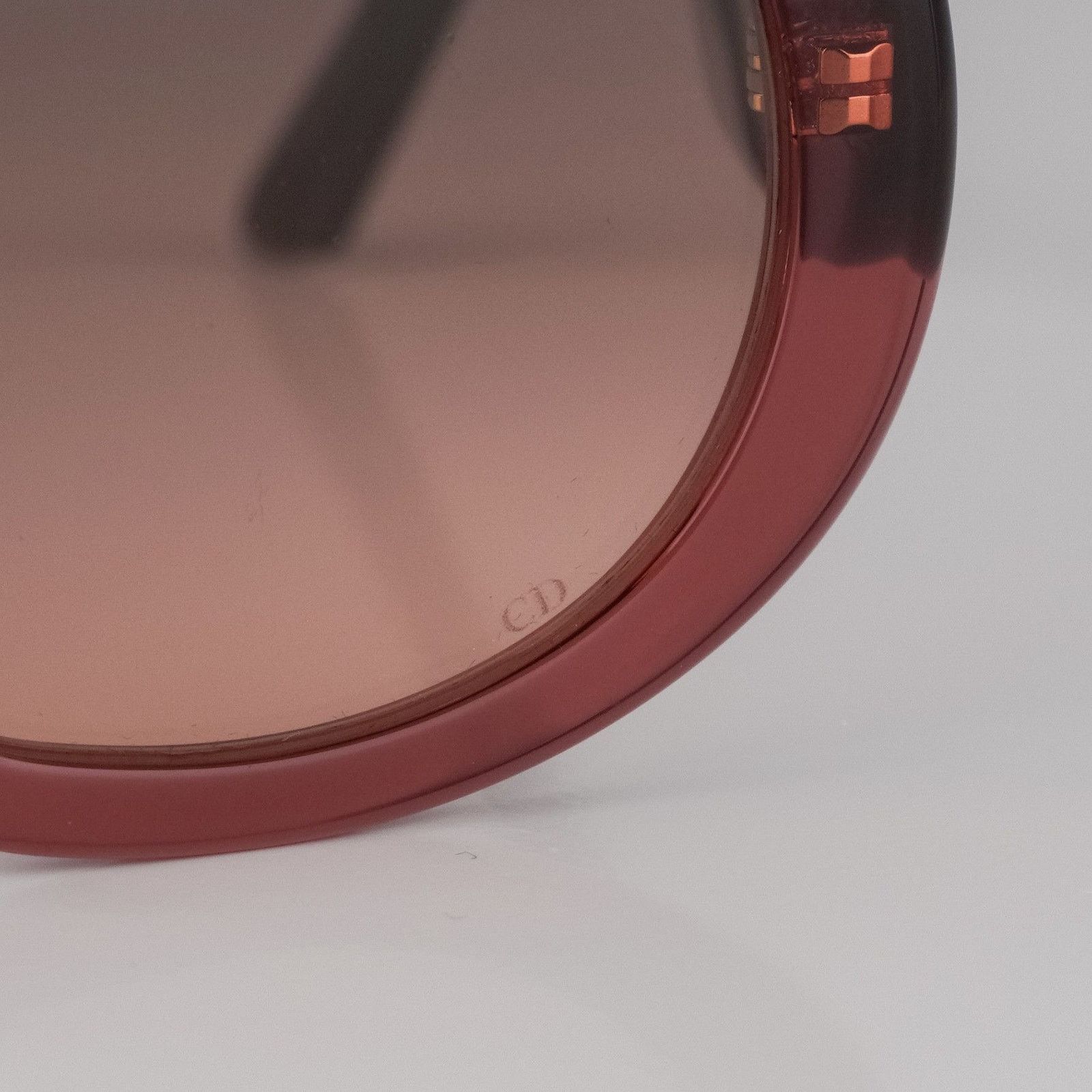 Dior Dior cd gold logo transparent red oversized oval sunglasses Size ONE SIZE - 6 Thumbnail