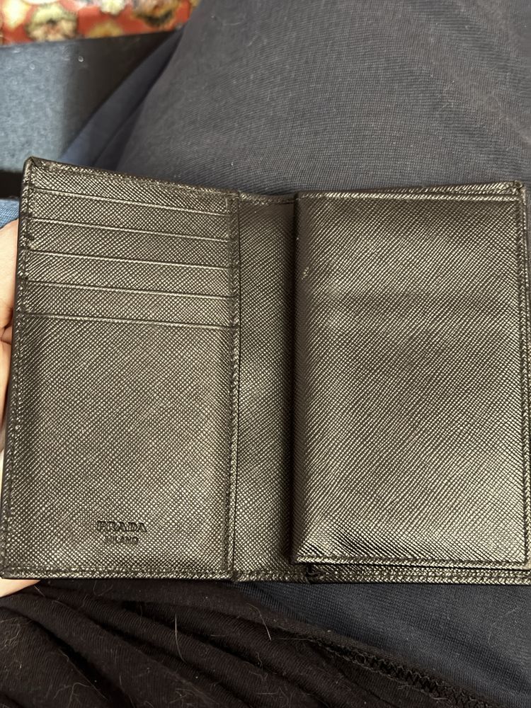 Prada Prada Leather Saffiano Card Holder Wallet Size ONE SIZE - 2 Thumbnail