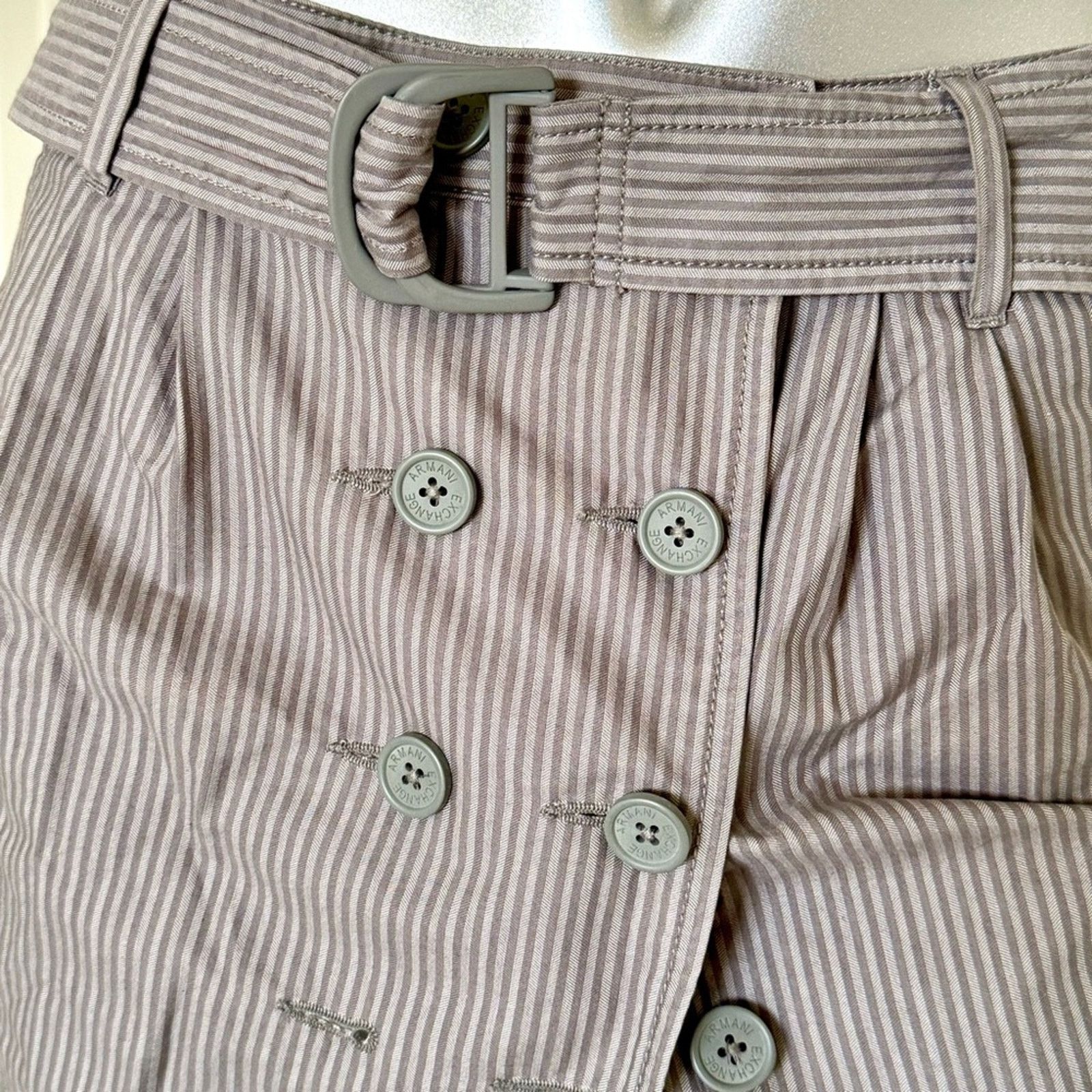 Armani Exchange ARMANI EXCHANGE Grey Mini Skirt, Size 0 Size 25" / US 0 / IT 36 - 3 Thumbnail