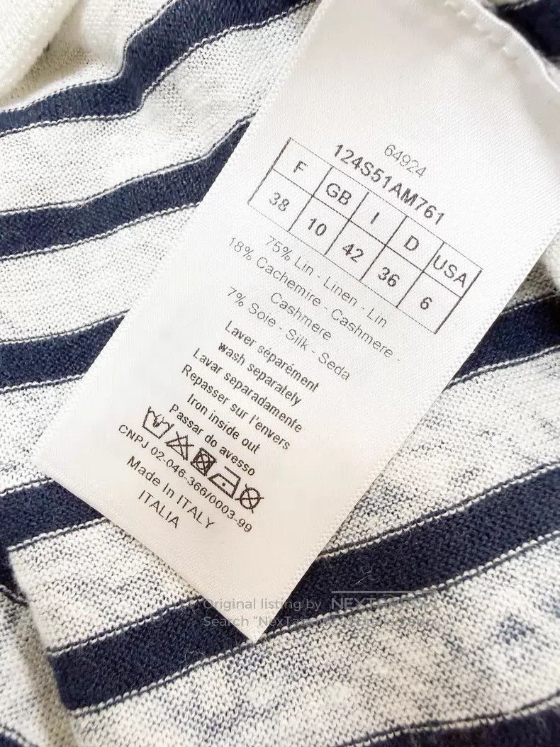 Dior Dior Color-blocked striped linen tropical garden Ruyi prin Size XS / US 0-2 / IT 36-38 - 7 Thumbnail