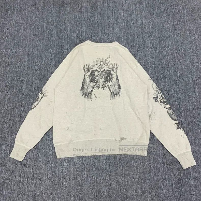 Saint Michael Saint Michael Grey Rose Jesus Heart Hoodie Size US L / EU 52-54 / 3 - 2 Thumbnail