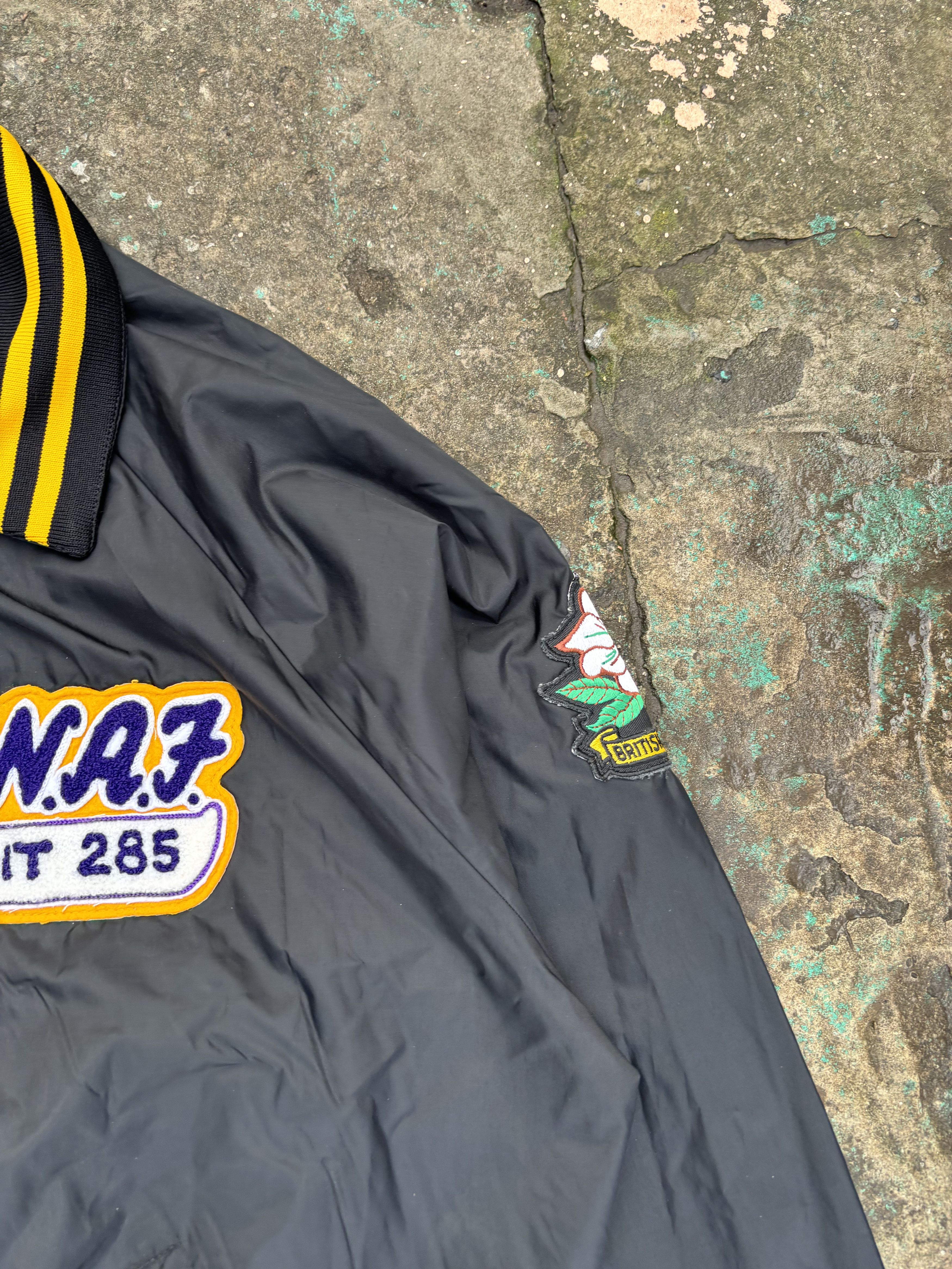 Salem Sportswear Vintage 80s Hack Sport Army Navy Air Force Nylon Jacket Size US XL / EU 56 / 4 - 5 Thumbnail