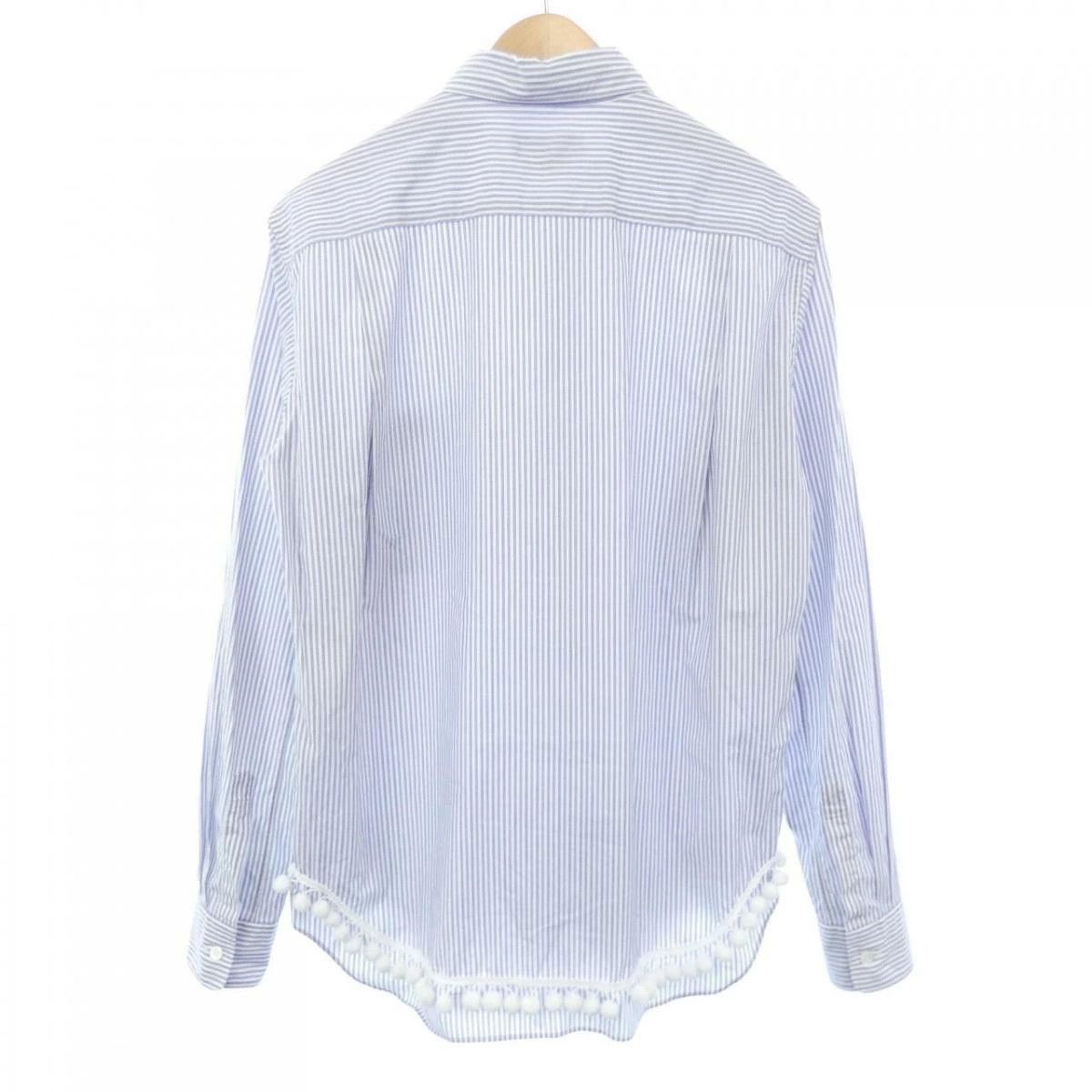 Comme des Garcons Homme Plus Shirt Stripe Cotton Chest Pocket Hem Design White Blue Size US XS / EU 42 / 0 - 2 Thumbnail