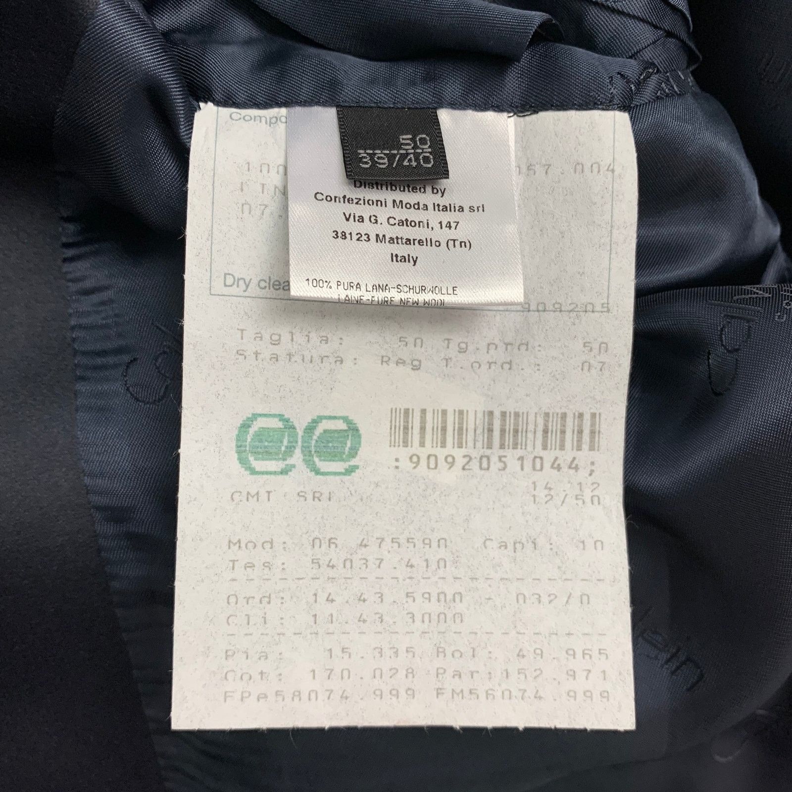 Calvin Klein CALVIN KLEIN COLLECTION Size 40 Navy Wool Tuxedo Sport Coat Size 40R - 6 Thumbnail