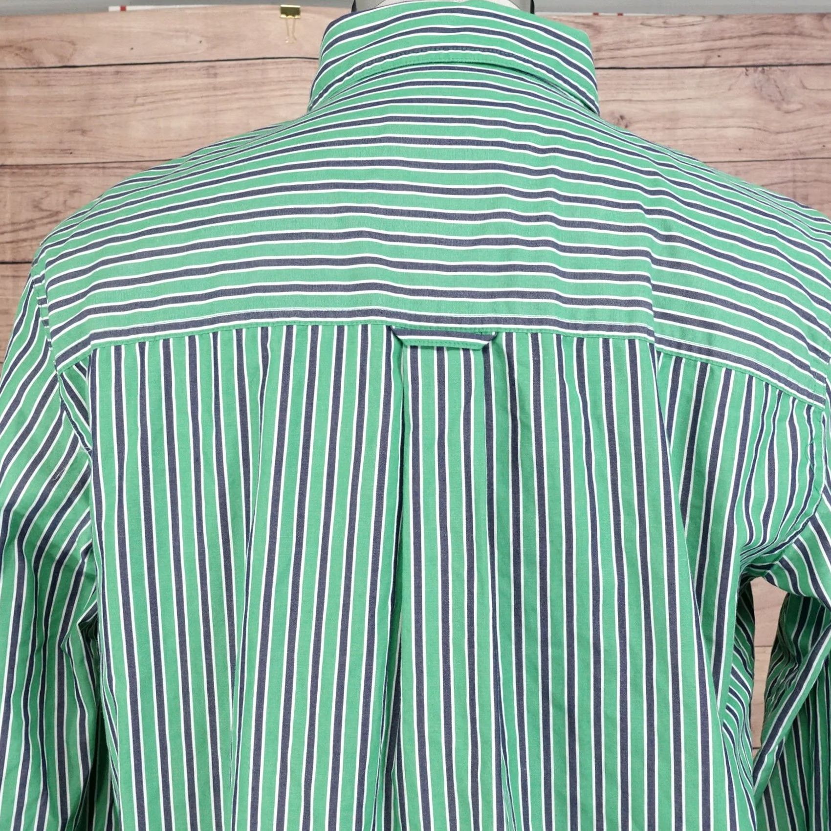 Chaps CHAPS GREEN STRIPED BUTTON-DOWN SHIRT MENS SIZE M MEDIUM Size US M / EU 48-50 / 2 - 5 Thumbnail