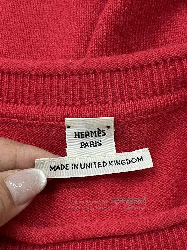 Hermes Hermes Red Colorblock Cashmere Sweater. Size US XS / EU 42 / 0 - 3 Thumbnail