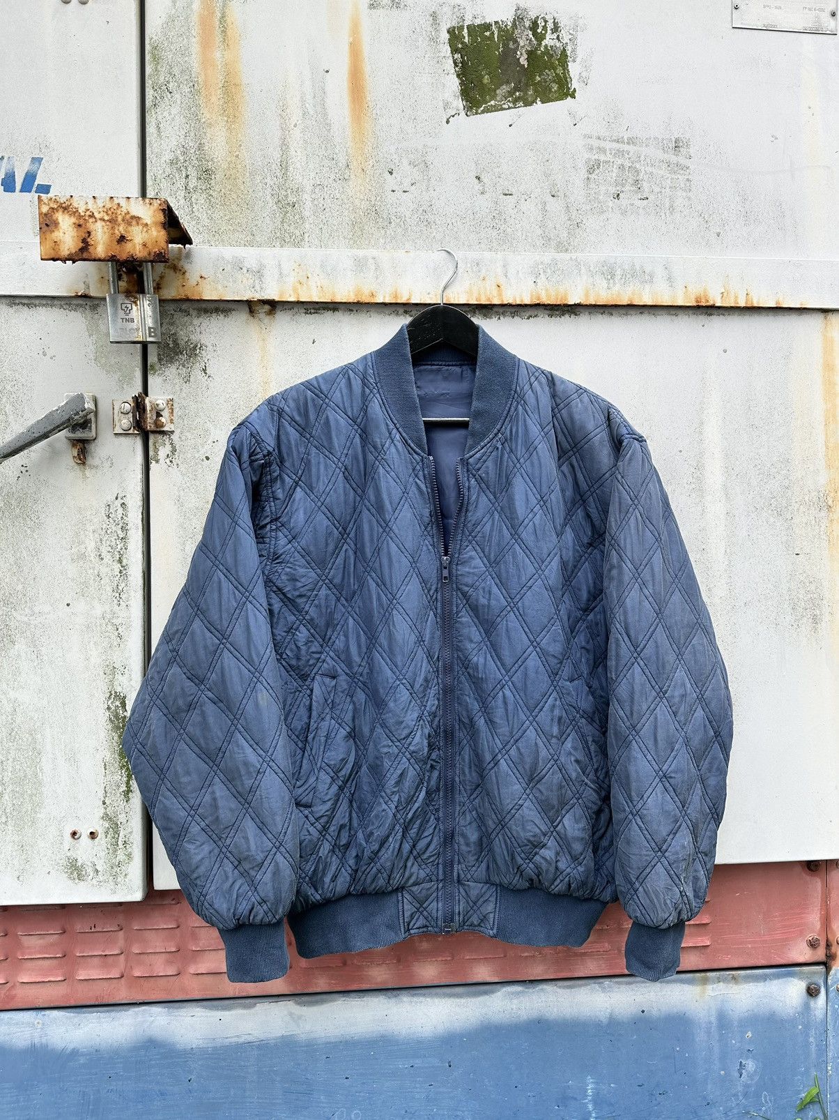 Vintage 👹Vintage Whitby Quilted Light Puffer Bomber Jacket Size US L / EU 52-54 / 3 - 3 Thumbnail