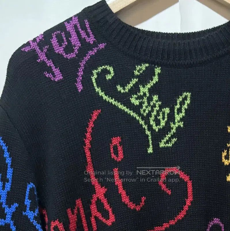 Fendi Fendi Black Wool Blend Logo Knit Sweater . Size US S / EU 44-46 / 1 - 4 Thumbnail