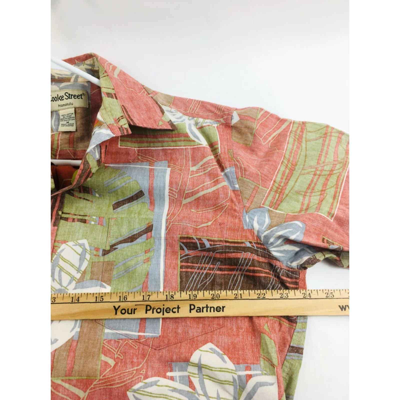 Vintage Cooke Street Hawaiian Shirt Men's Button-Up Short Sleeve Floral Pocket White Size L Regular Size US L / EU 52-54 / 3 - 3 Thumbnail