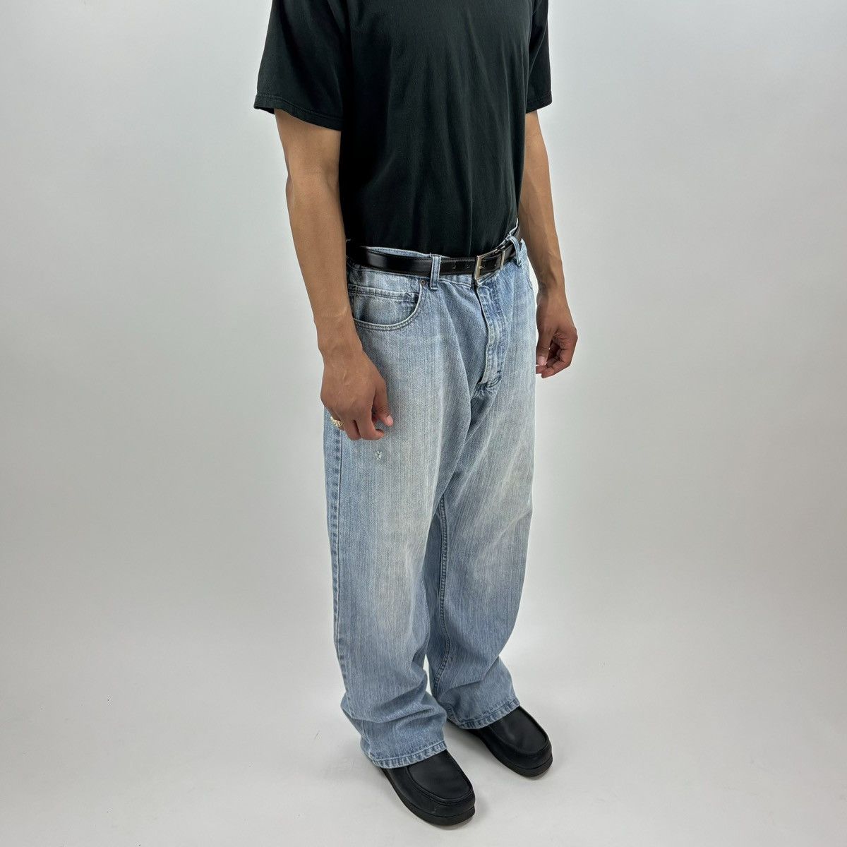 Vintage × Wrangler vintage Y2K WRANGLER BOOTCUT Baggy Distressed Wide Leg jeans Size US 38 / EU 54 - 2 Thumbnail