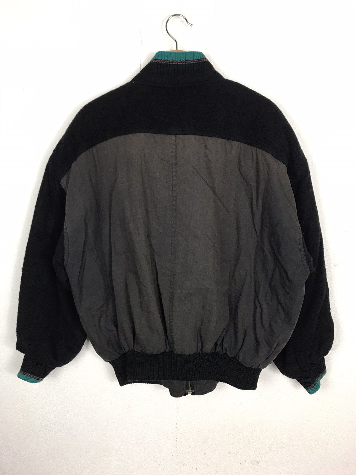 Japanese Brand × Vintage Vintage Pia Sports Black Nylon Wool Bomber Jacket Size US XXL / EU 58 / 5 - 10 Thumbnail