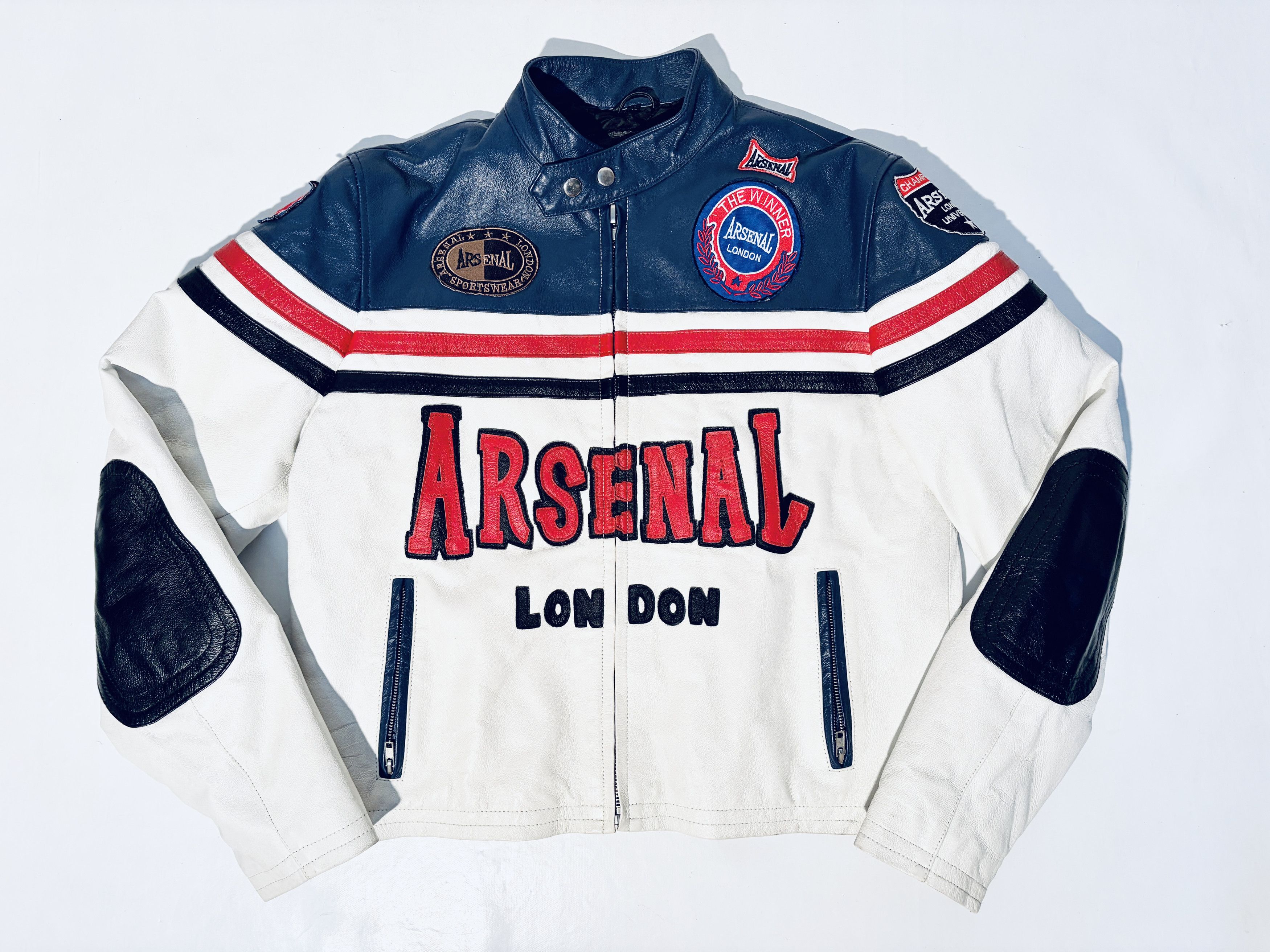 Other Arsenal Leather Biker Jacket 90s Vintage Size US M / EU 48-50 / 2 - 4 Thumbnail
