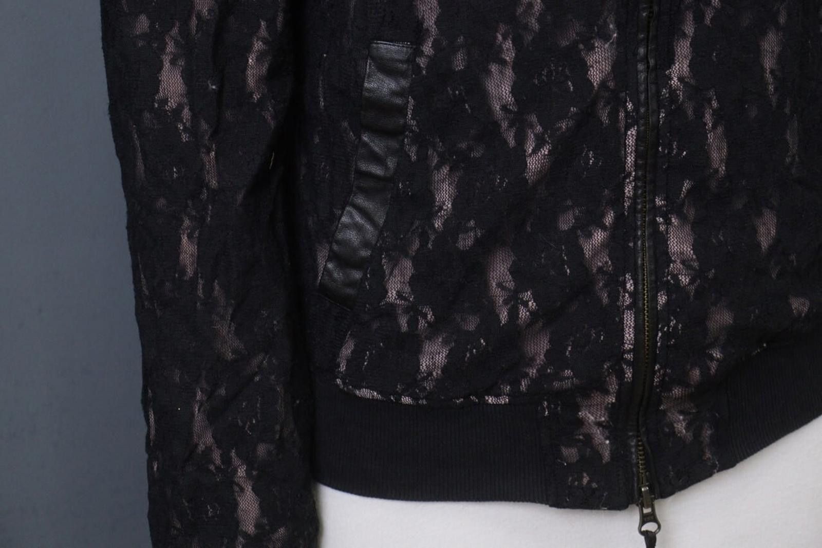 Diesel Diesel Black Lace Long Sleeve Beaded Bomber Jacket Size S Size S / US 4 / IT 40 - 8 Thumbnail
