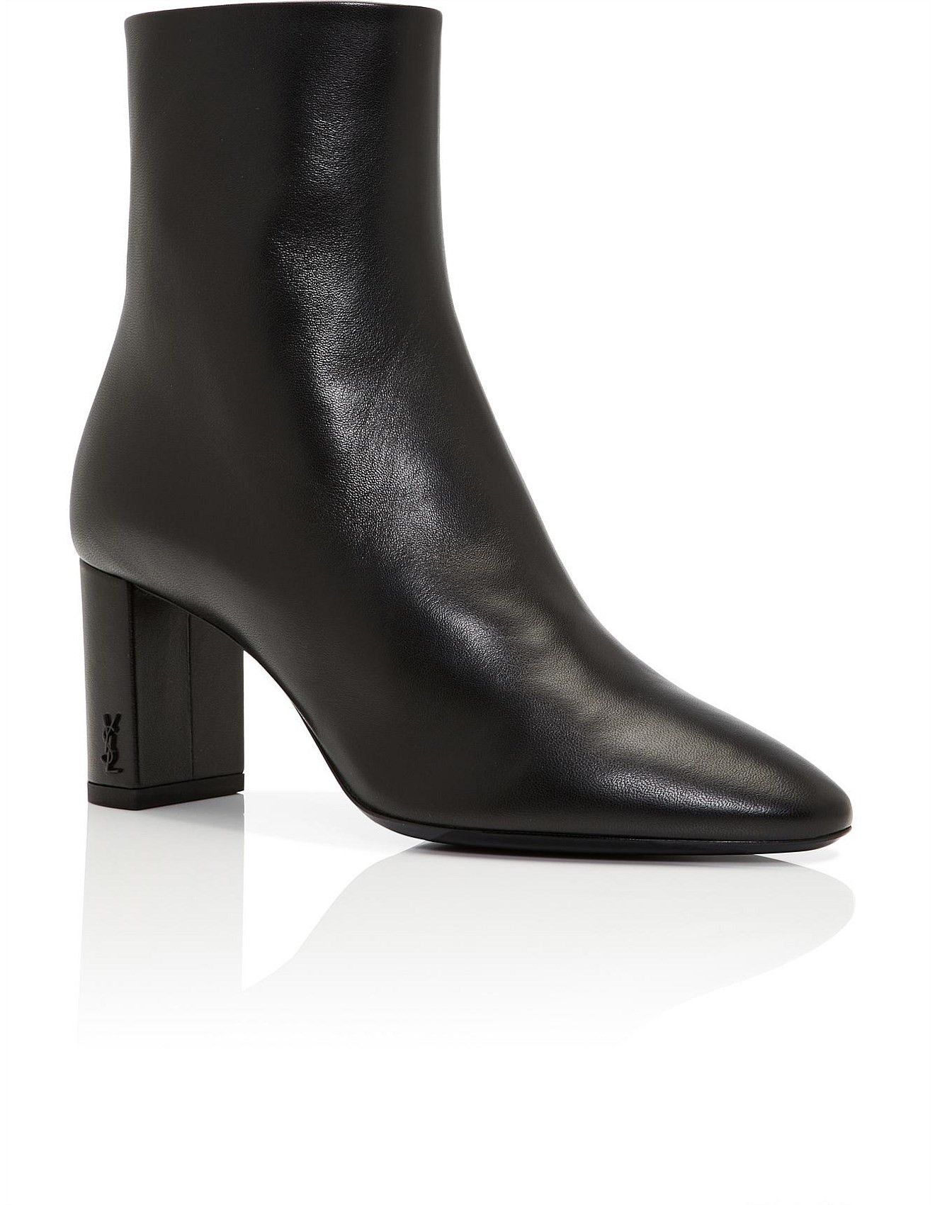 Saint Laurent Paris o1s1wg110625 529350 Lou Ankle Boots Smooth Leather in Black Size US 12 / EU 45 - 5 Thumbnail