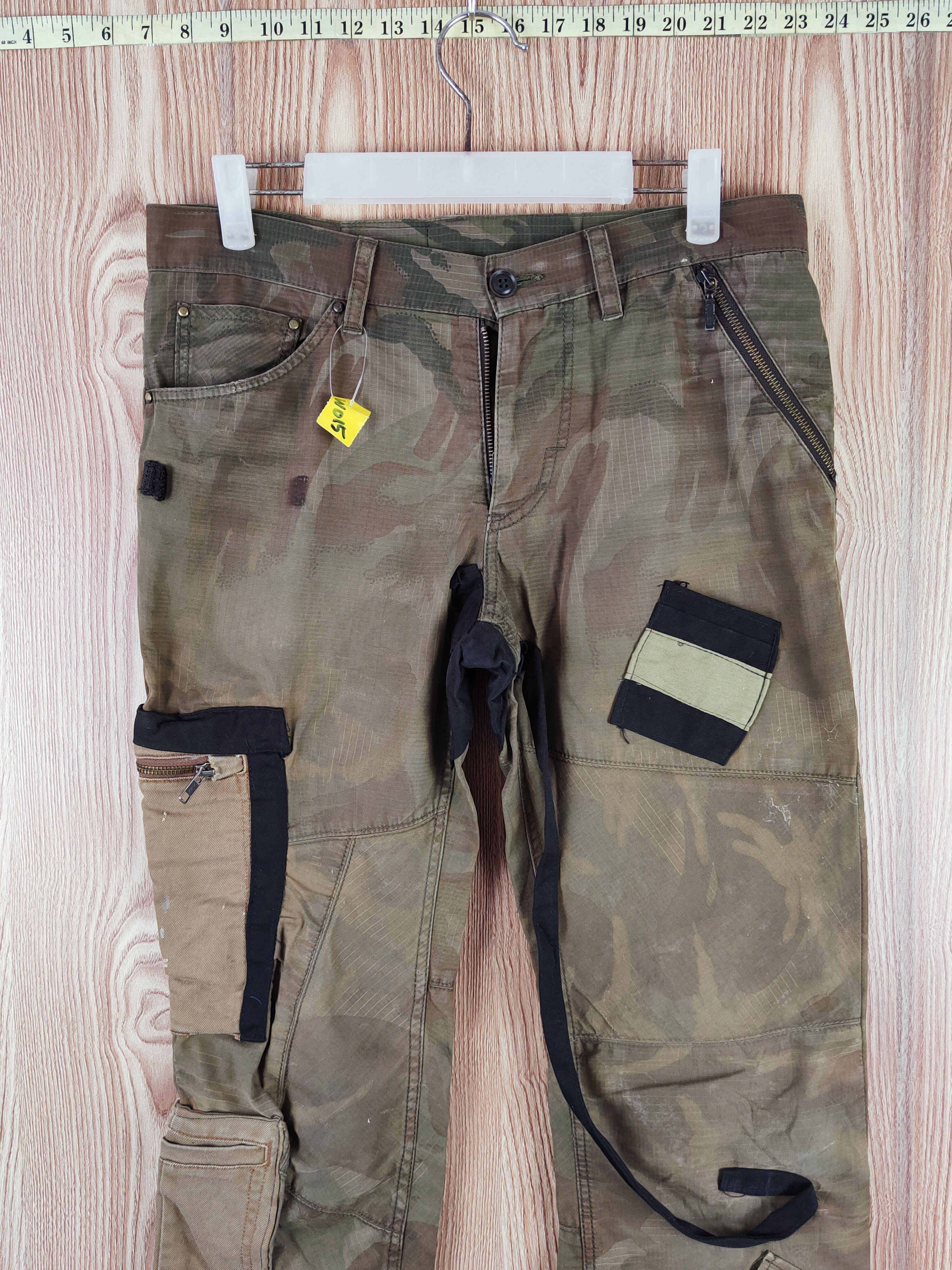 Japanese Brand Bexist Camo faded reworked patchwork vtg Cargo Pants #W015 Size US 32 / EU 48 - 2 Thumbnail