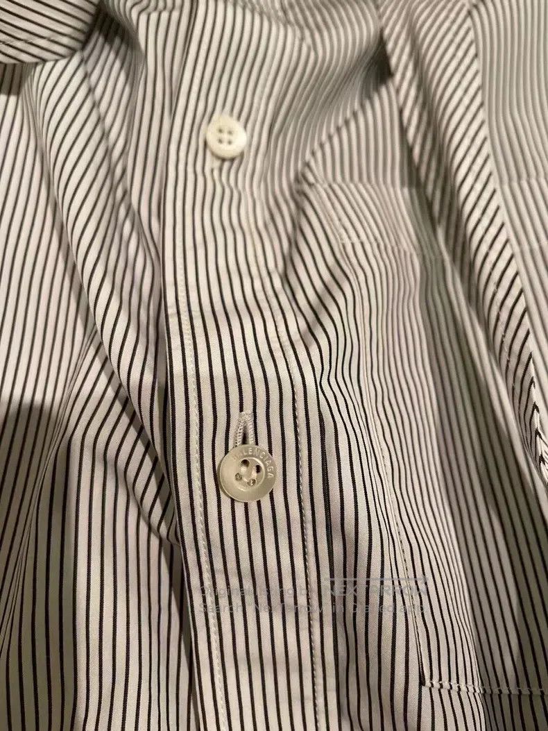 Balenciaga Balenciaga Striped Ribbon Tie Loose Ladies Shirt Size XXS / US 00 / IT 34 - 5 Thumbnail
