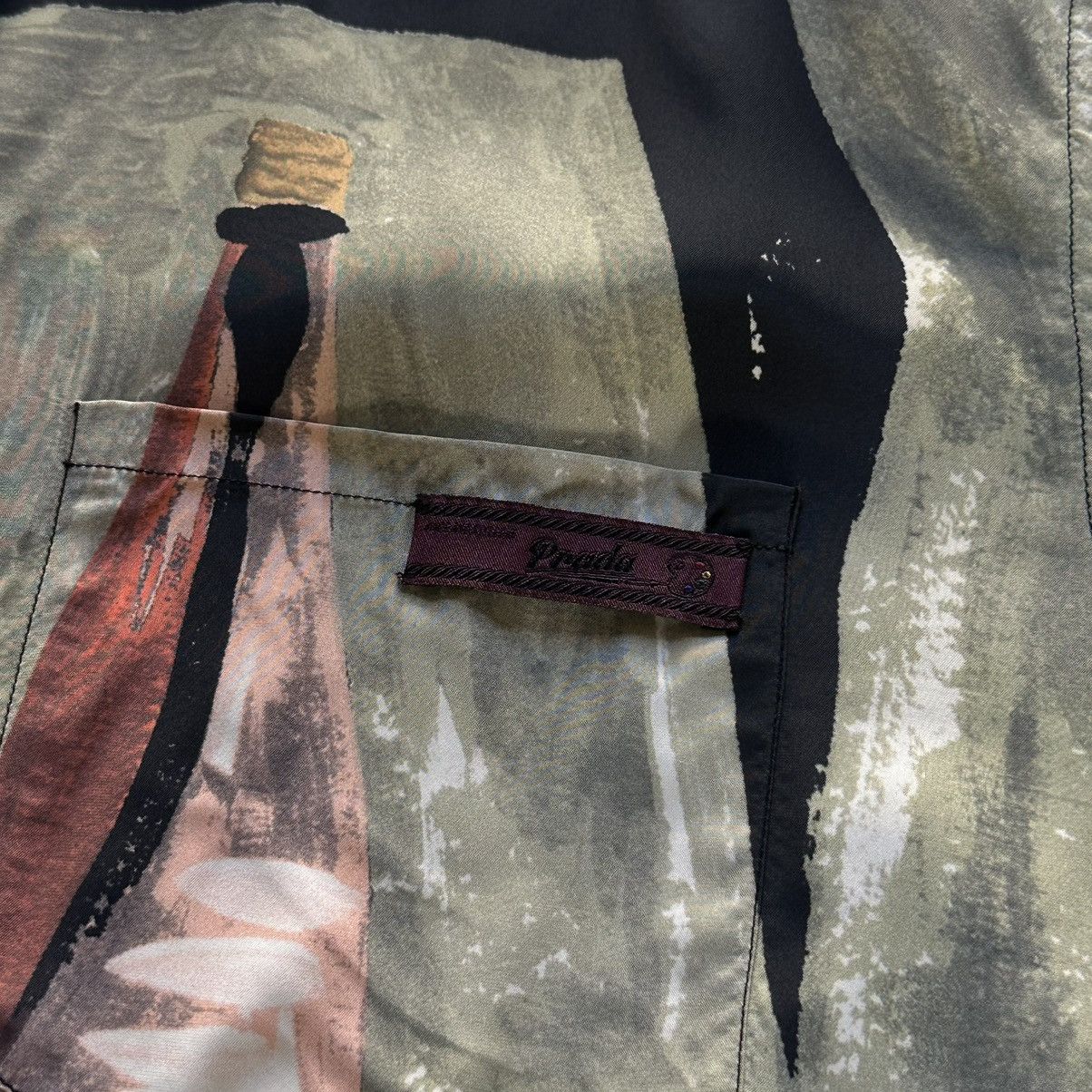 Prada SS17 Wine Bottle Painting Viscose Bowling Shirt Size US L / EU 52-54 / 3 - 4 Thumbnail
