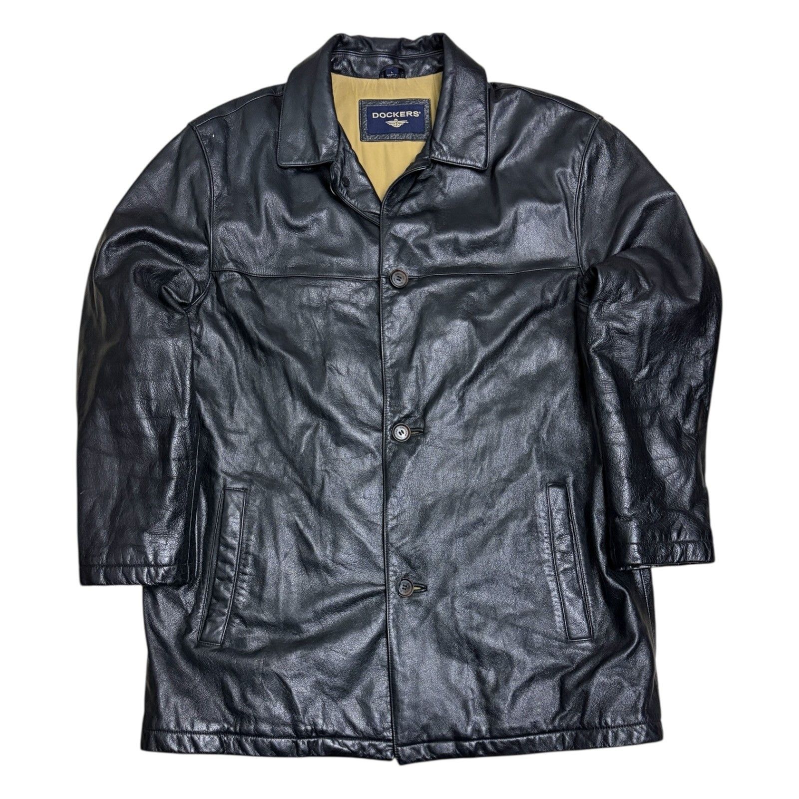 Dockers DOCKERS Cow Leather Vintage Heavy Winter Jacket Coat Large Size US L / EU 52-54 / 3 - 2 Thumbnail