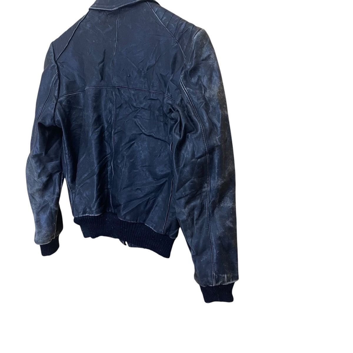 Genuine Leather × Vintage Vintage 70s Leather Jacket Leather Motorcycle Jacket Size US S / EU 44-46 / 1 - 9 Thumbnail