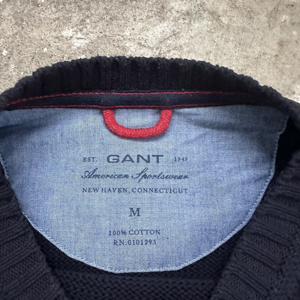 Gant 1/3 Vintage USA Flag Chest Embroidered Long Sleeve Knitwear Size US M / EU 48-50 / 2 - 7 Thumbnail