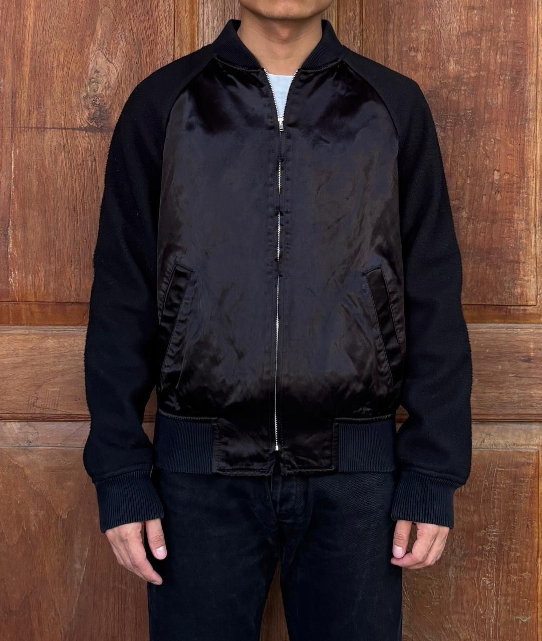 Comme des Garcons Rayon / Cotton Fleece Varsity Jacket Size US M / EU 48-50 / 2 - 1 Thumbnail