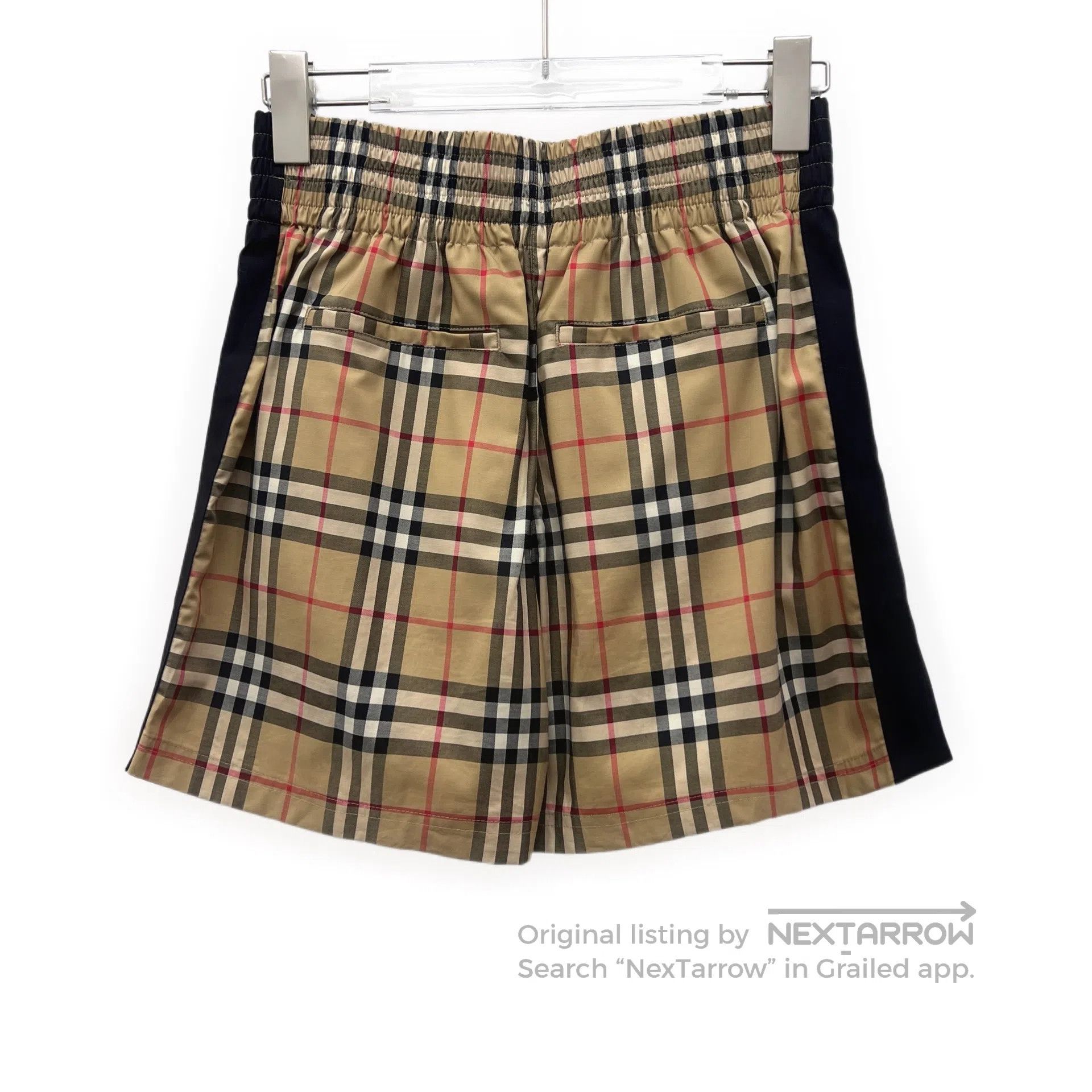 Burberry Burberry Brown Classic Plaid Design Cotton Elastic Waist C Size 35" - 2 Thumbnail