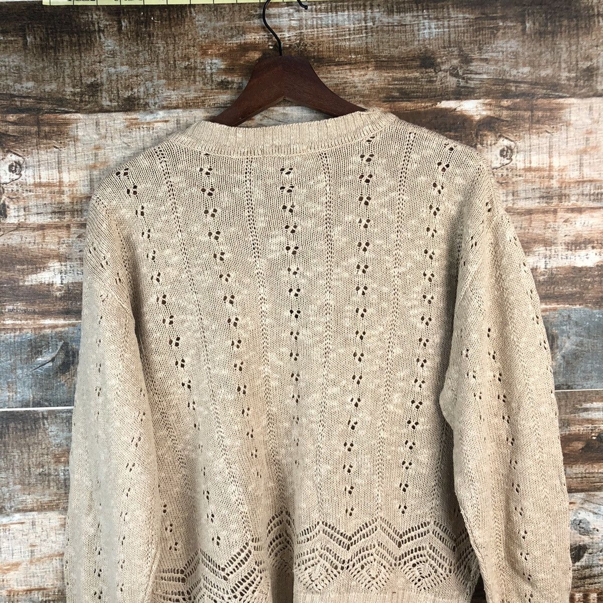 Homespun Knitwear × Japanese Brand × Vintage DL Pinion Brown Cardigan Knitwear #C520 Size M / US 6-8 / IT 42-44 - 13 Thumbnail