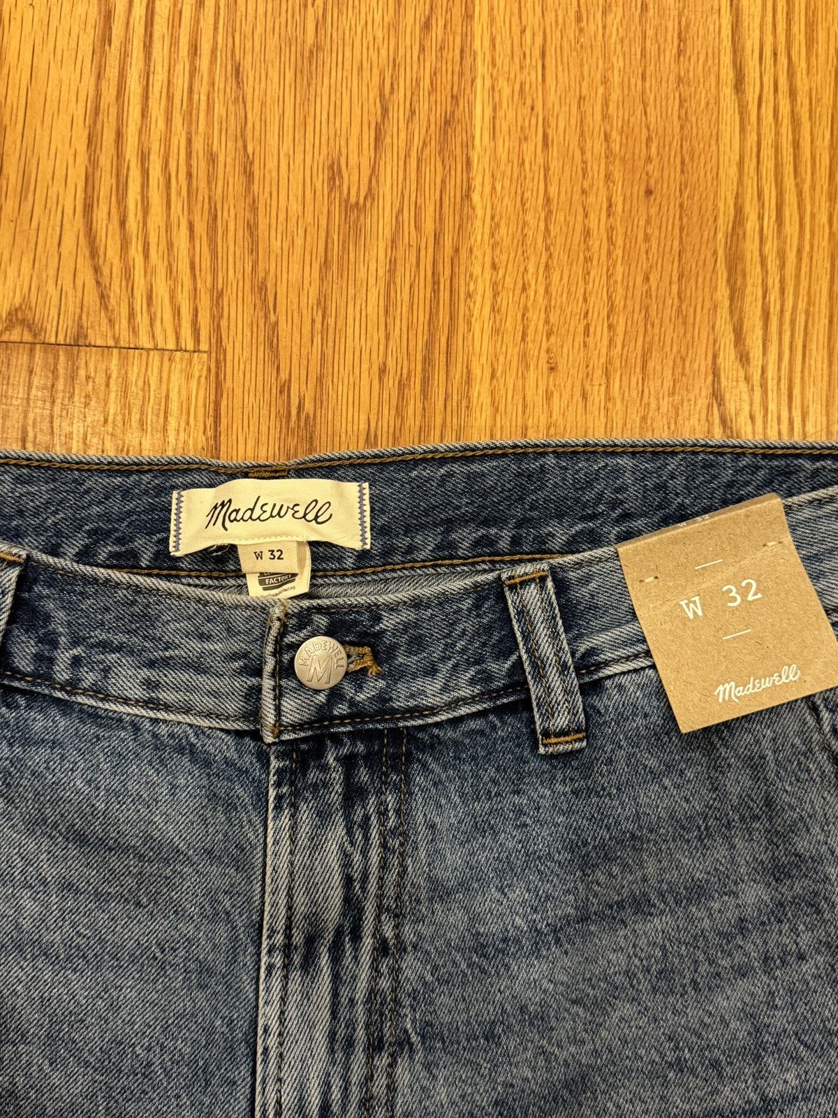 Madewell Madewell Denim Carpenter Shorts in Rees Wash Size US 32 / EU 48 - 3 Thumbnail