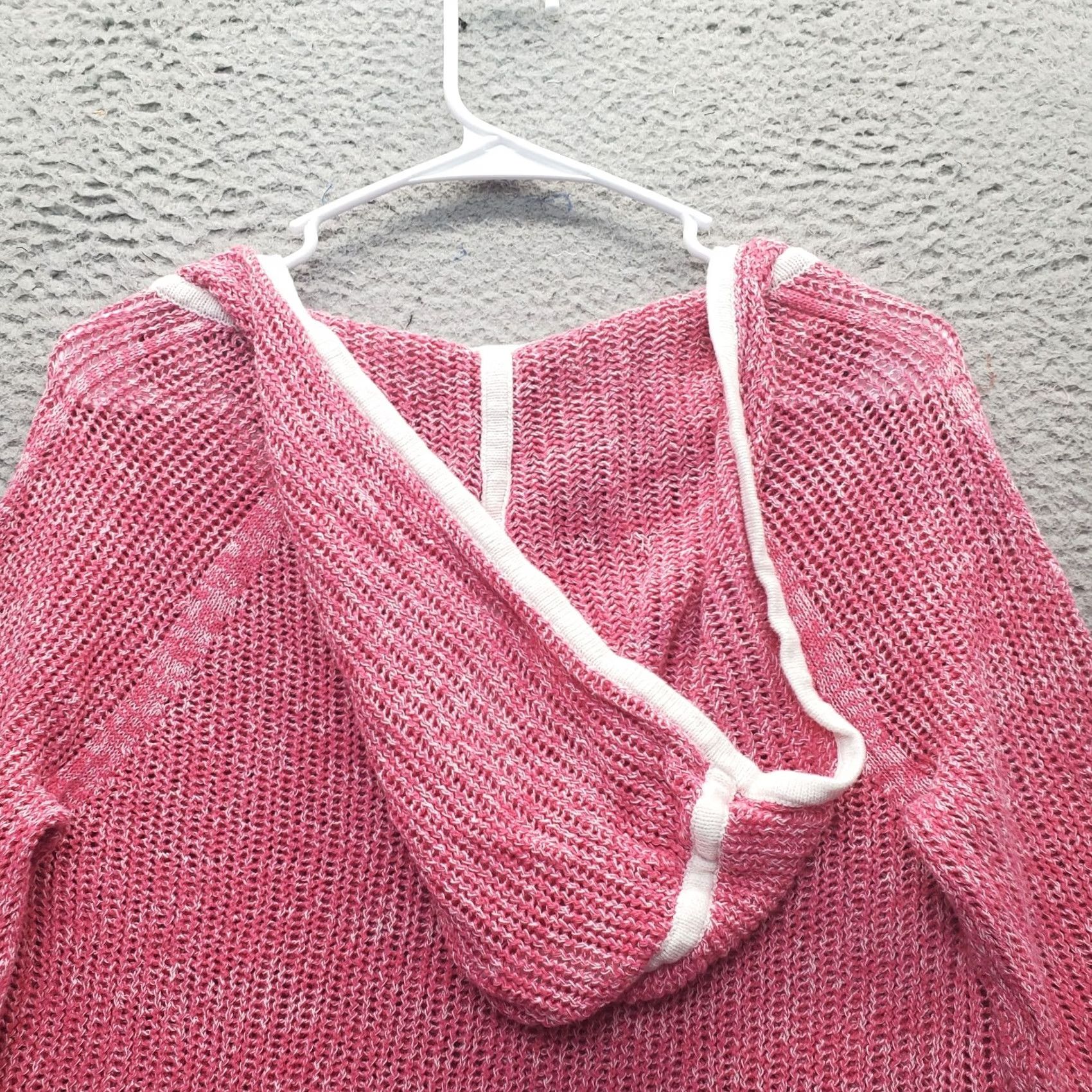 Tommy Bahama Tommy Bahama Hooded Sweater Womens M Multi Open Knit Long Sleeve V-Neck Shirt Womens Size M Multicolor Fall Winter Casual Pullover Knit Pattern: Solid Size M / US 6-8 / IT 42-44 - 7 Thumbnail
