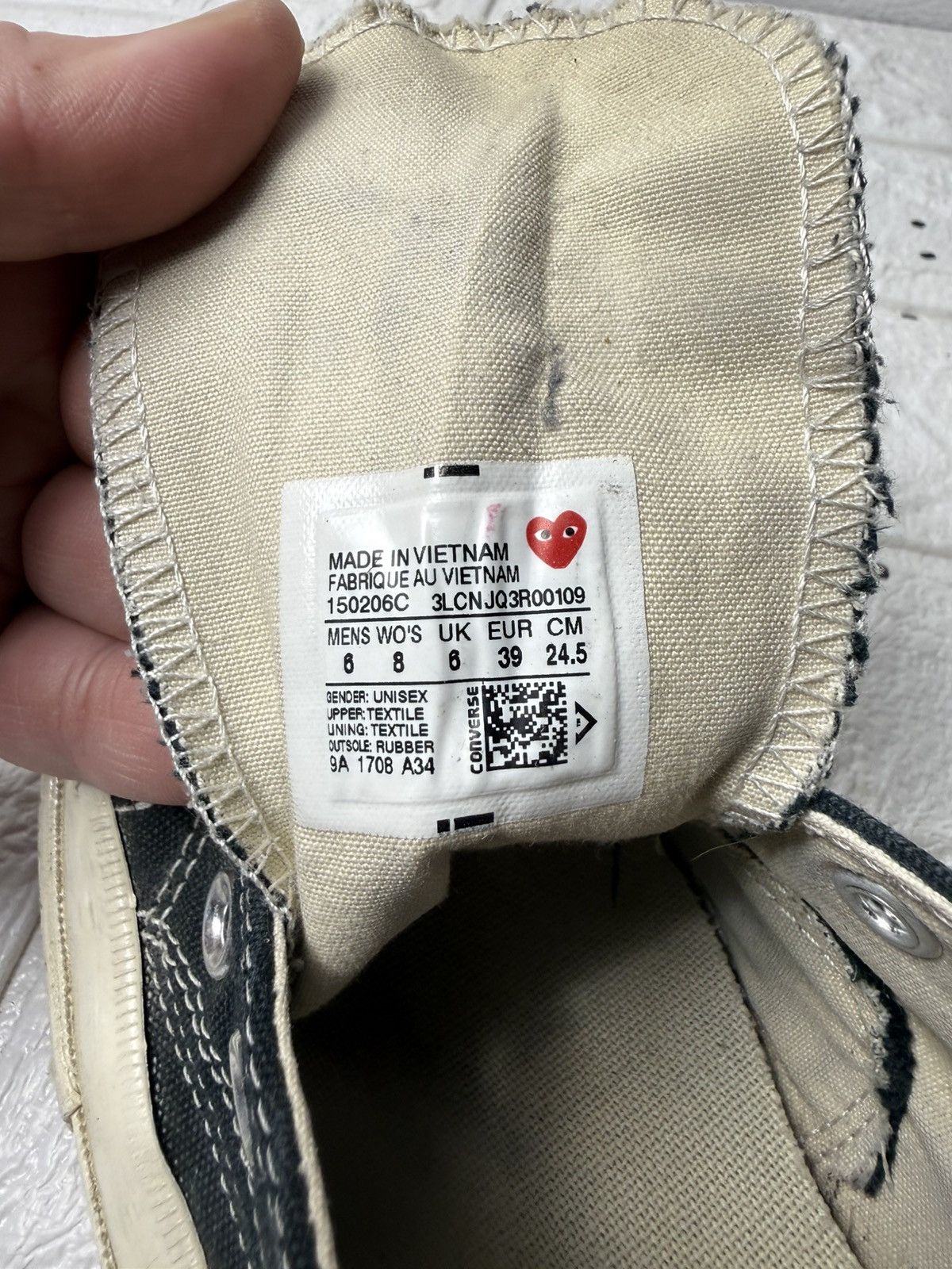 Converse Converse x Comme Des Garcons Play Chuck 70 Low CT70 150206C Size US 8 / IT 38 - 3 Thumbnail