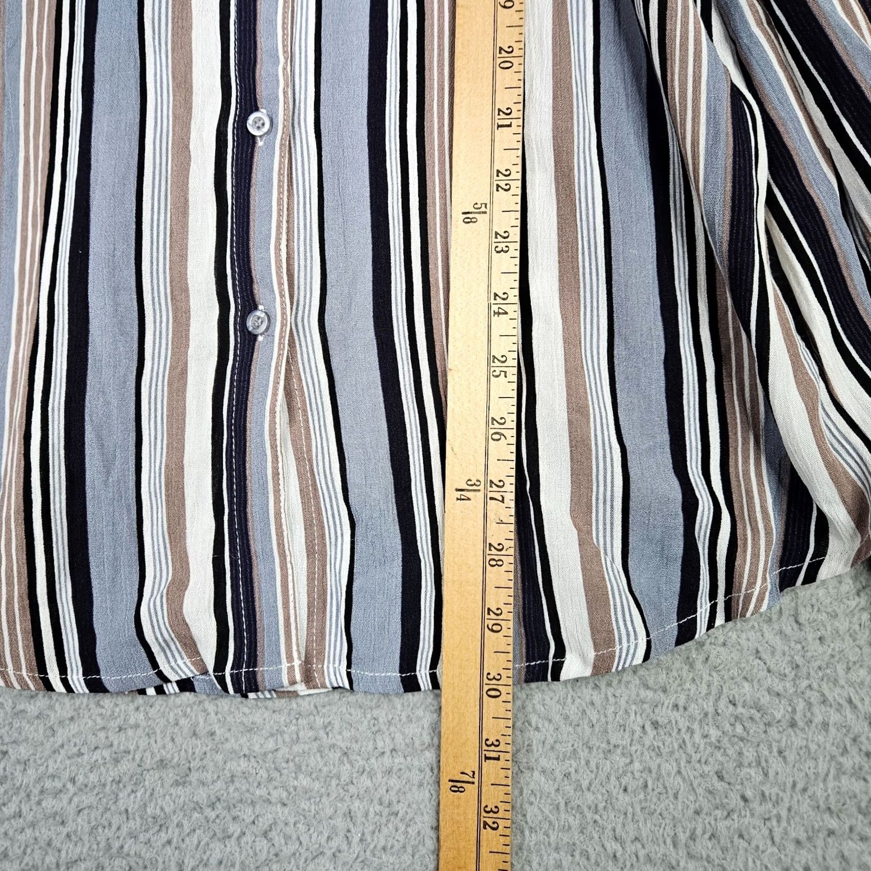 Vintage French Kiss Womens Off the Shoulder Long sleeve Stripes Blouse Size L - Casual Rayon Size L / US 10 / IT 46 - 5 Thumbnail
