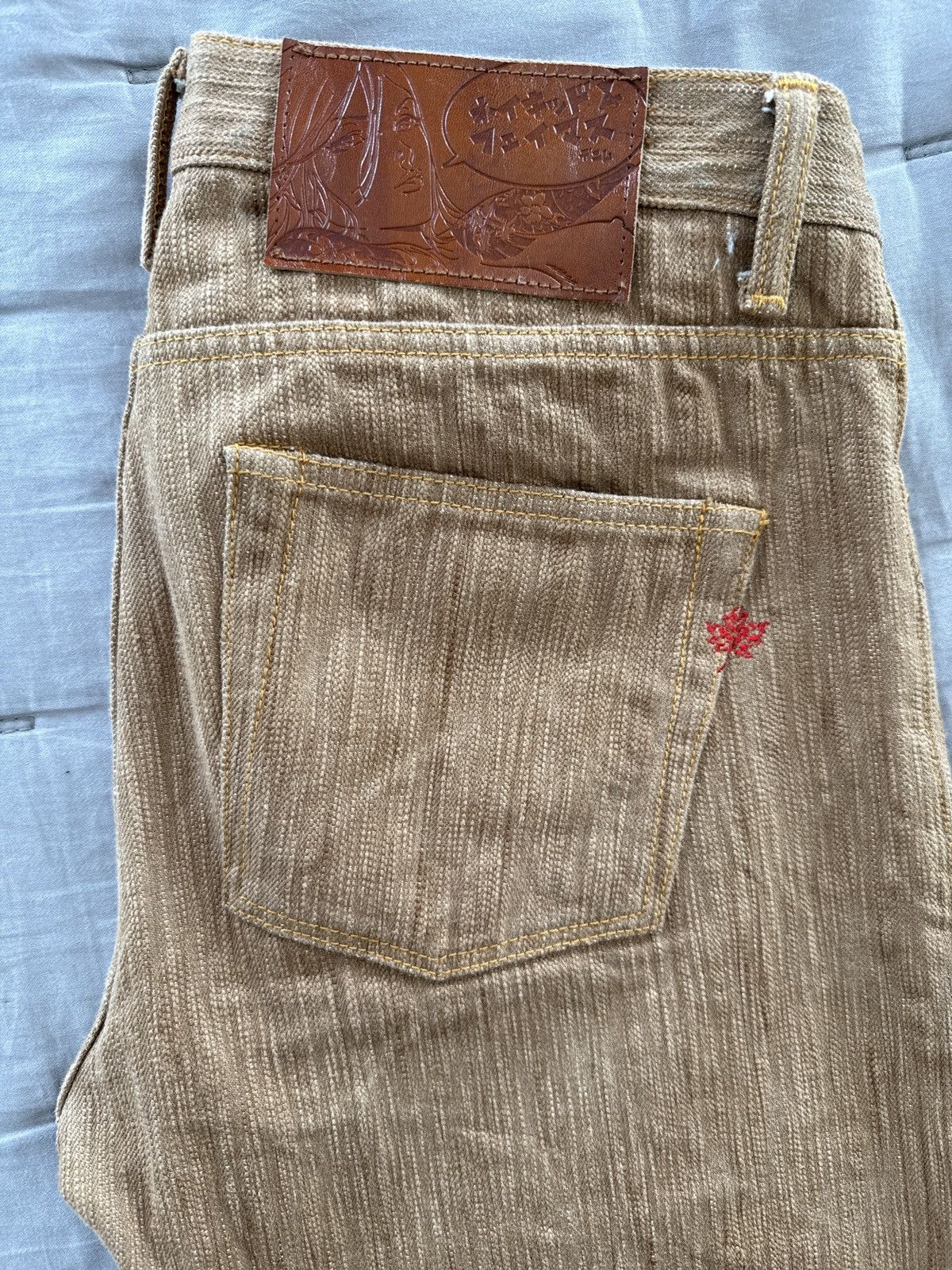 Naked & Famous Naked & Famous Tokushima Hand Dyed Kakishibu Super Guy Size US 32 / EU 48 - 1 Thumbnail