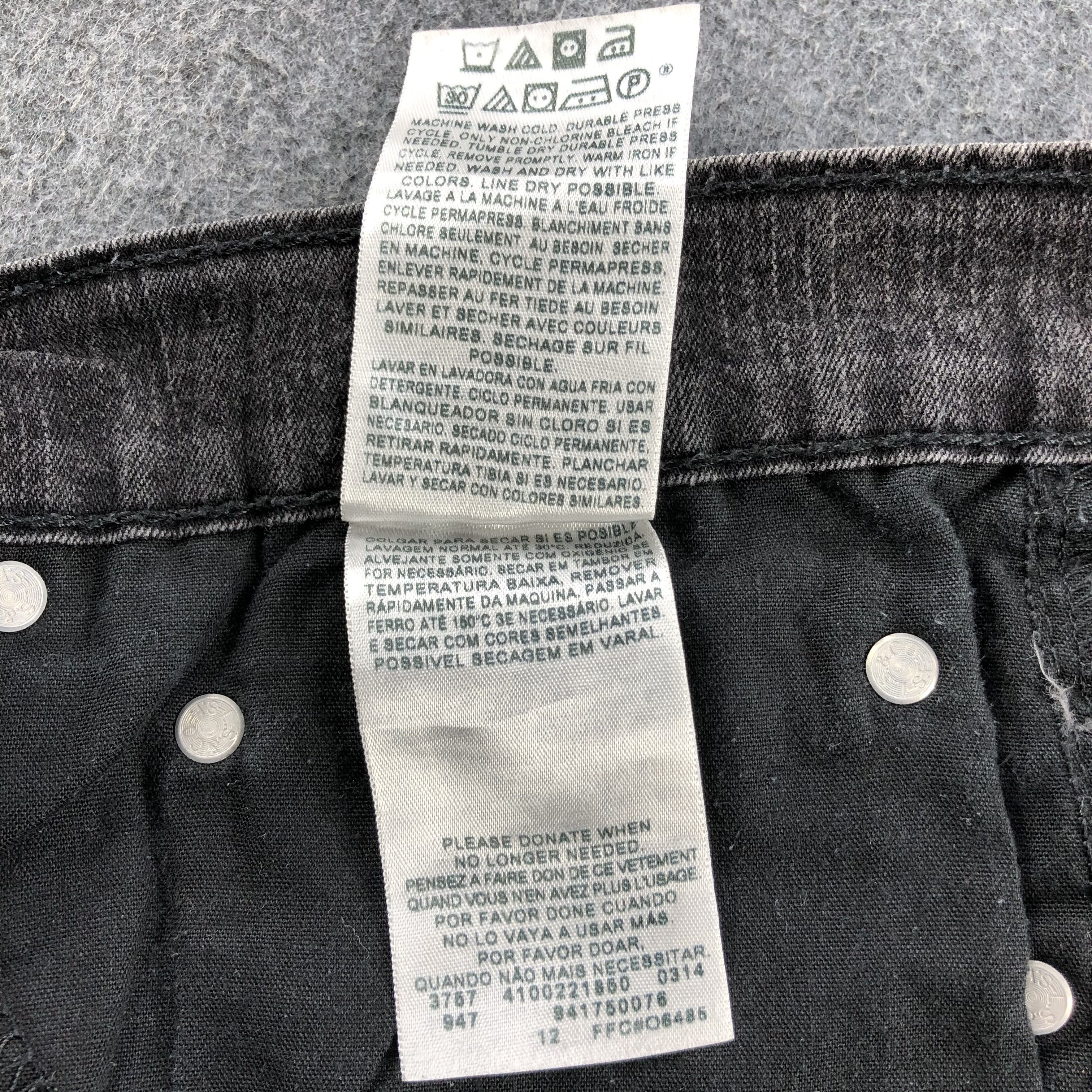 Levi's Faded Black Vintage Levis Jeans Skinny Denim-J1075 Size US 34 / EU 50 - 10 Thumbnail