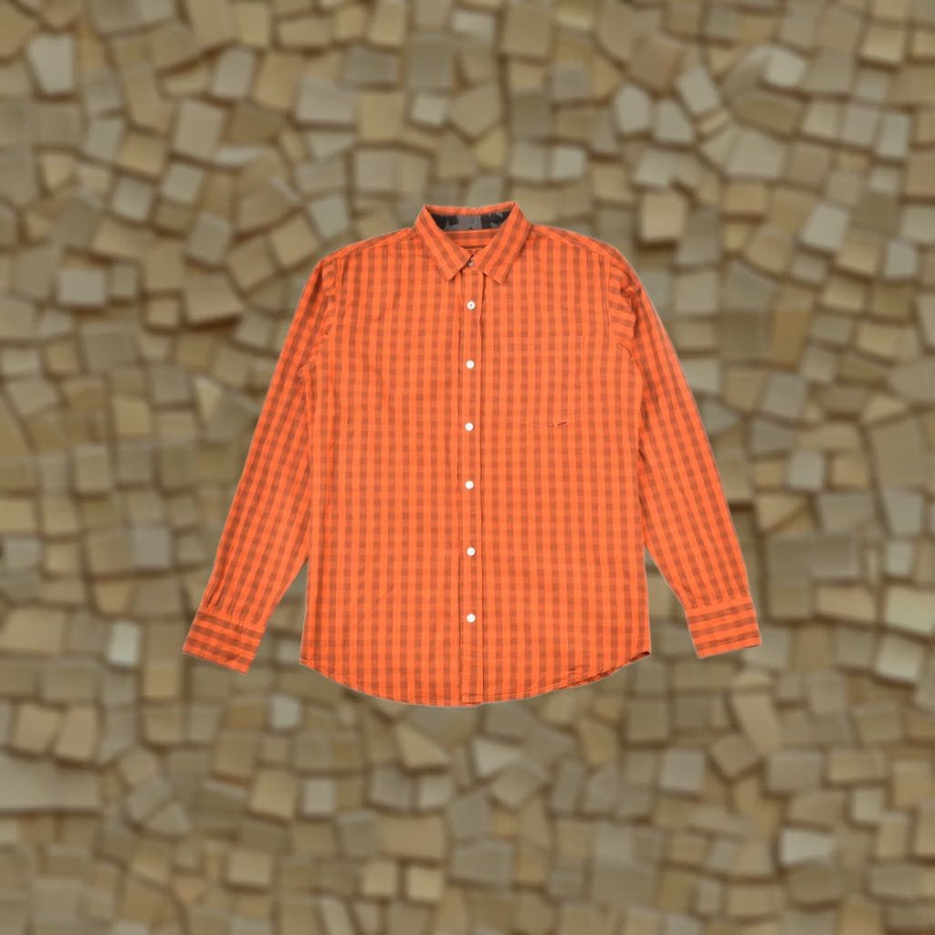 Vintage KTM Bike Industries Factory Team Orange Check Button Shirt Racing Size S Mens Size US S / EU 44-46 / 1 - 1 Thumbnail