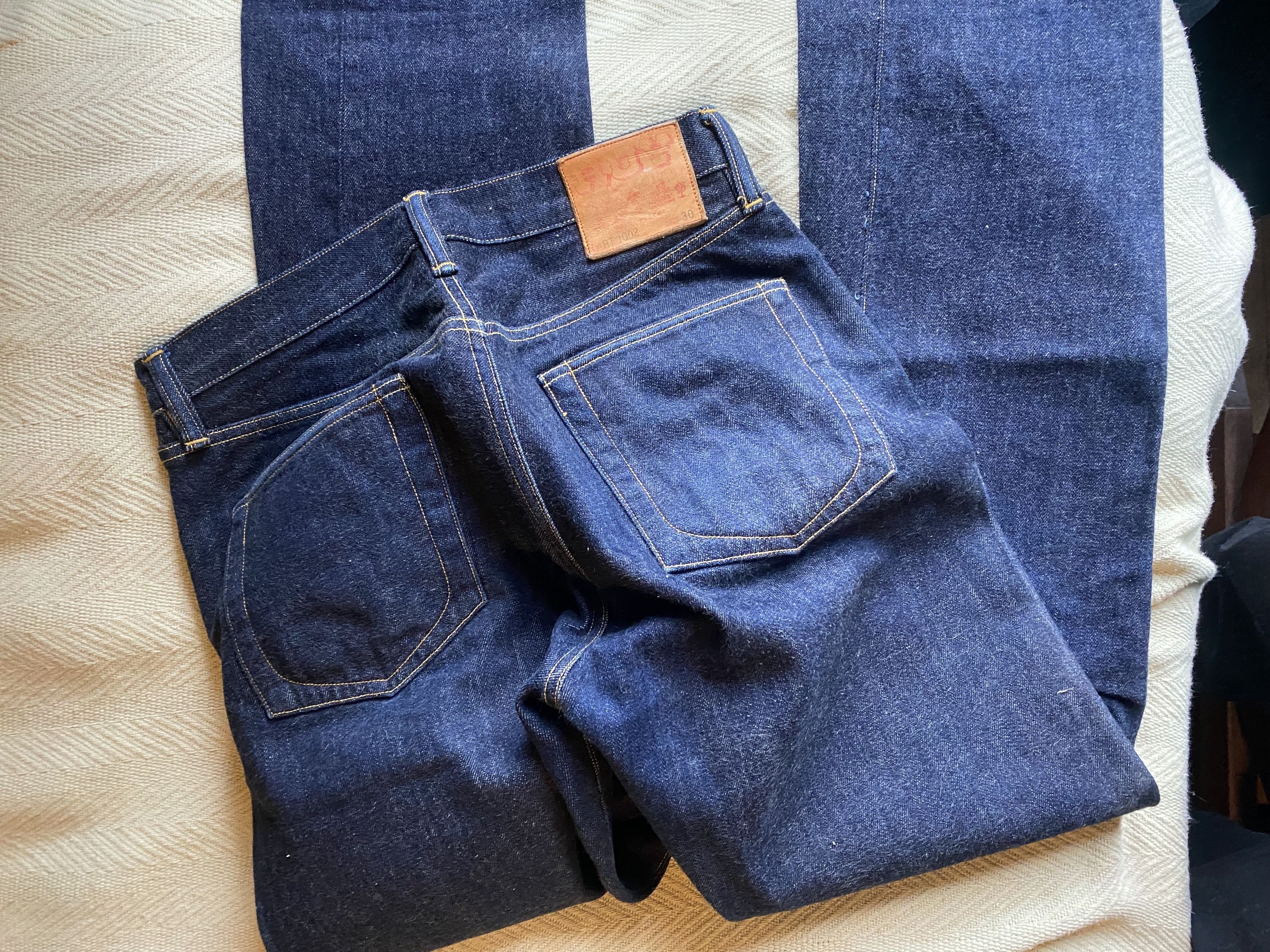 Roy RT1002 Roy Tapered Cone Mills Black Seed Denim, 30