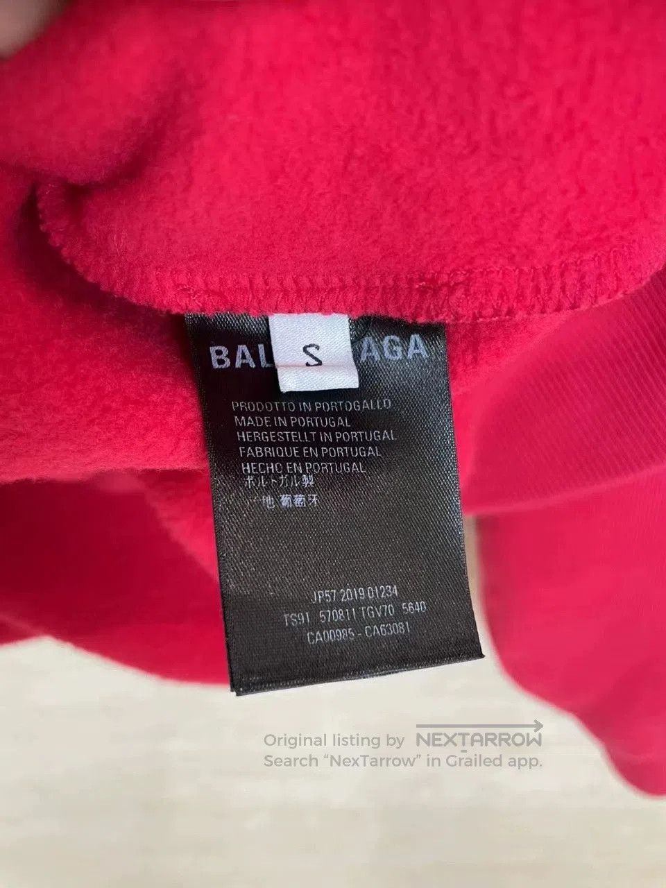 Balenciaga Balenciaga Red Crown Lock Hoodie S. Size US S / EU 44-46 / 1 - 5 Thumbnail