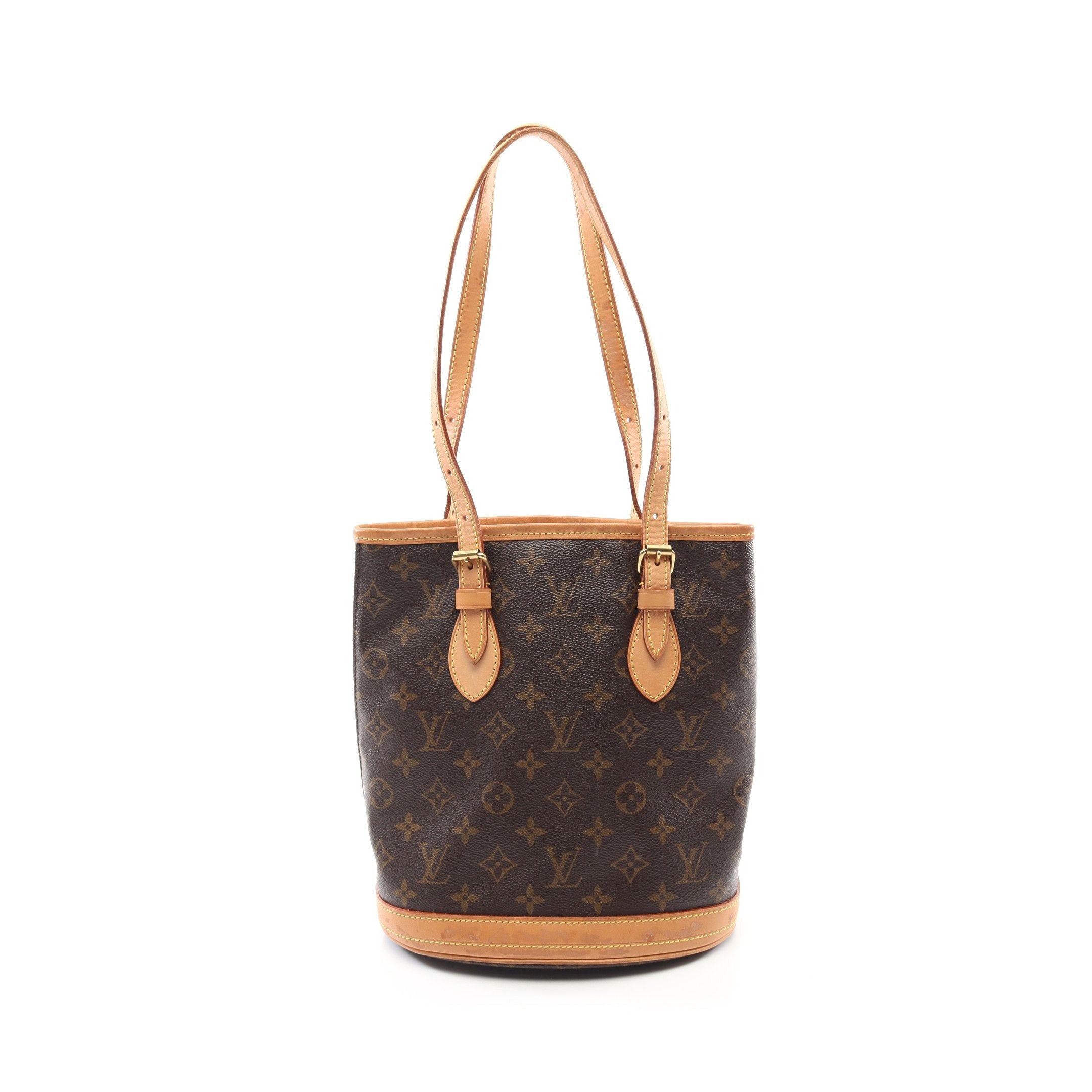 Louis Vuitton Louis Vuitton Bucket Pm Monogram Handbag Leather Brown Size ONE SIZE - 1 Thumbnail