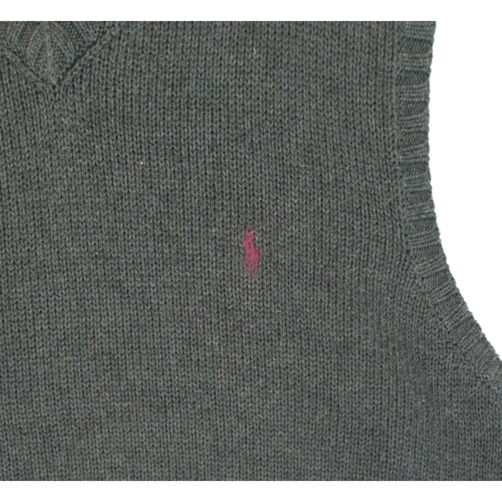 Polo Ralph Lauren VINTAGE Polo Ralph Lauren Knit Sweater Vest Mens XL Gray 100% Cotton 80s 90s Size US XL / EU 56 / 4 - 3 Thumbnail