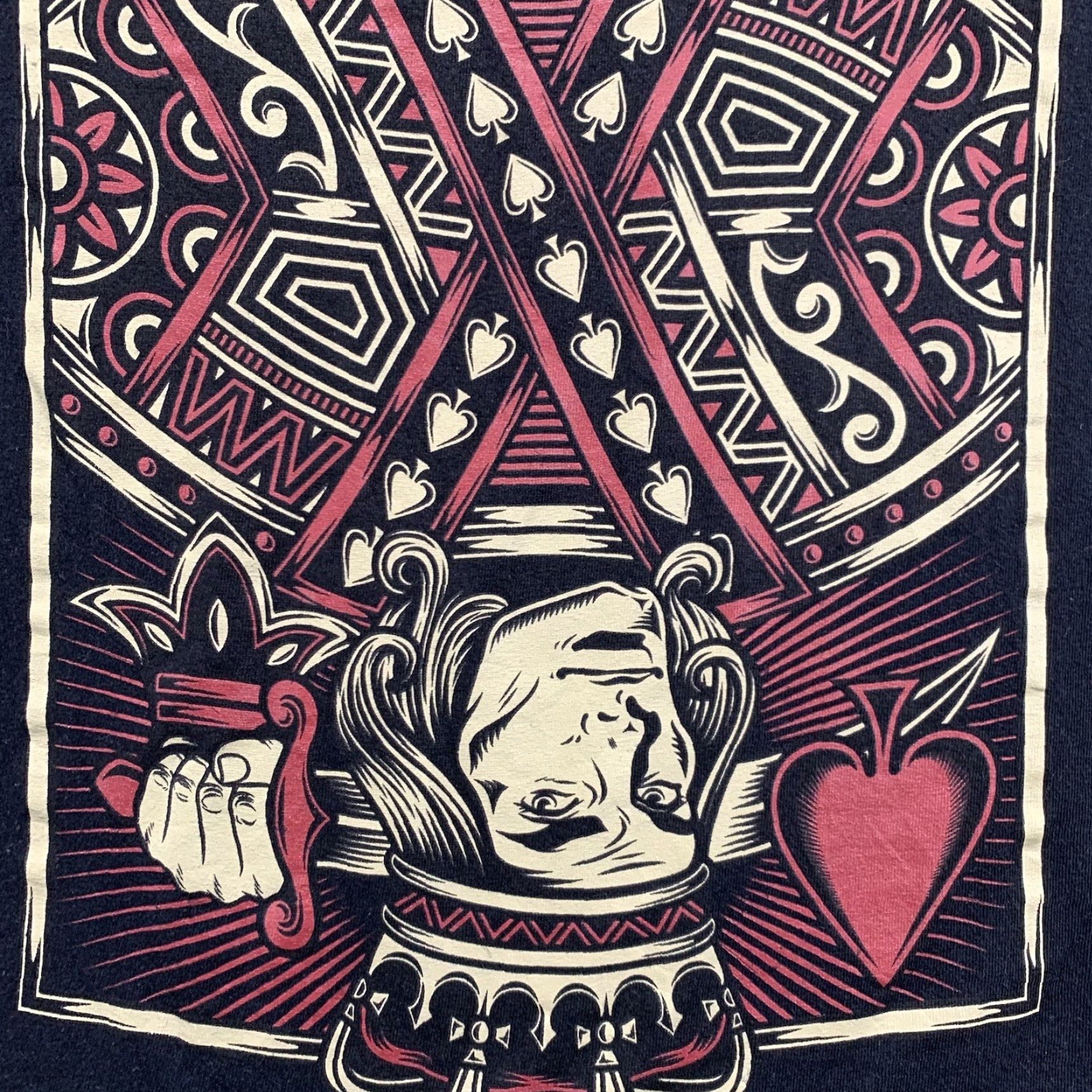 Vintage DOM MEN Short Sleeve T Shirt Black Crew Neck Jack of Hearts Logo 2020s Art Biker Rocker Men M Size US M / EU 48-50 / 2 - 4 Thumbnail