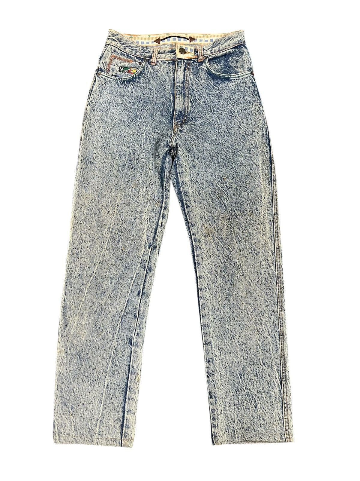 Kansai Yamamoto Vintage Kansai O2 Acid Wash Denim Jeans Size US 28 / EU 44 - 2 Thumbnail