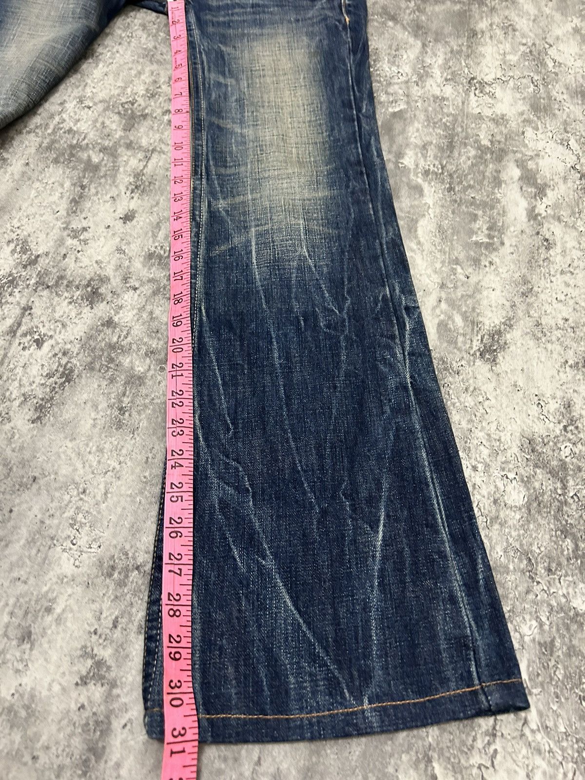 If Six Was Nine × Le Grande Bleu (L.G.B.) × Tornado Mart Red Pepper Gold Label Acid Wash Flare Jeans Size US 28 / EU 44 - 23 Thumbnail