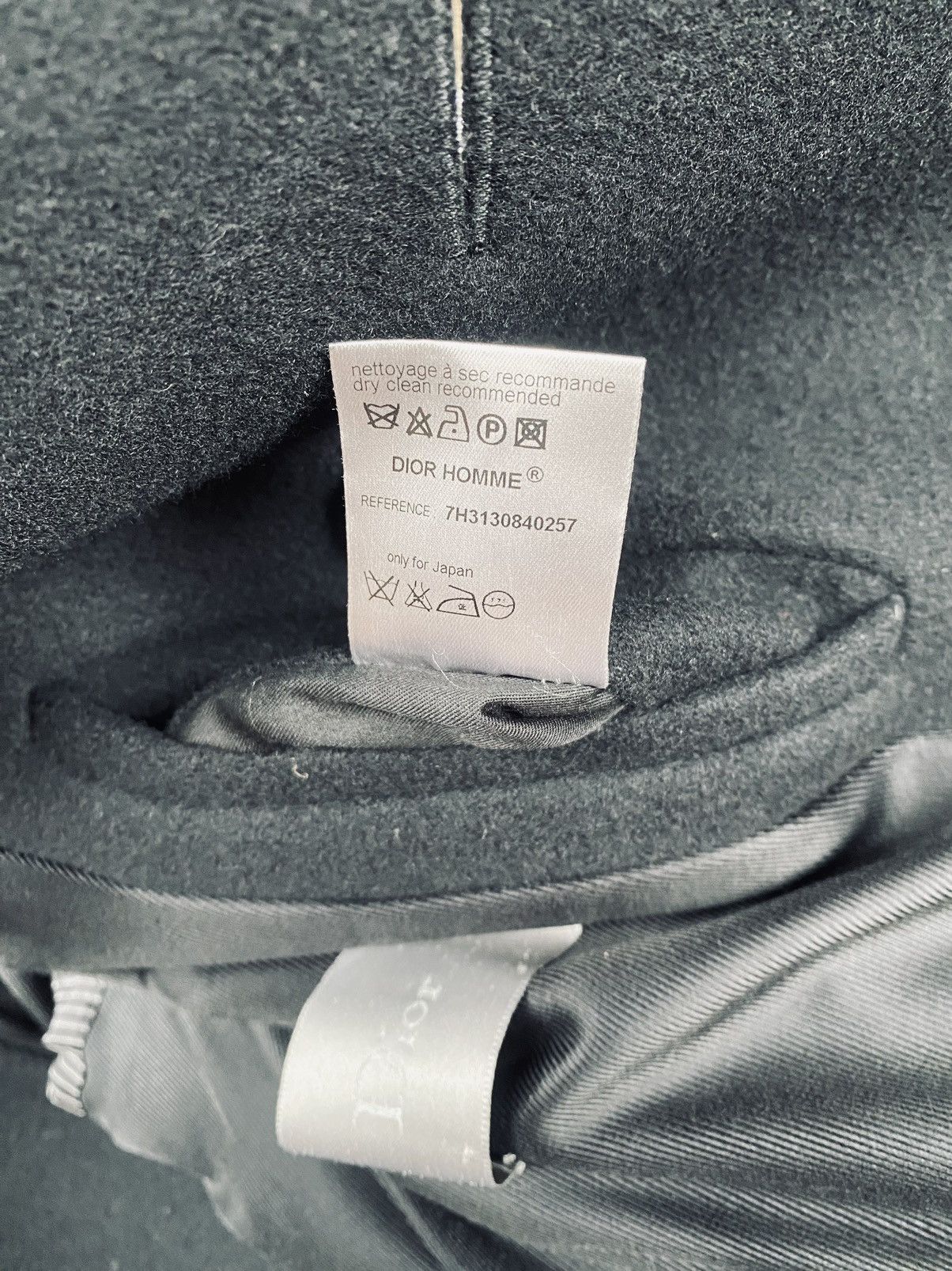 Dior Dior Homme 🇮🇹 x Hedi Slimane Navy Felted Wool Peacoat 48 NWT Size US M / EU 48-50 / 2 - 19 Thumbnail