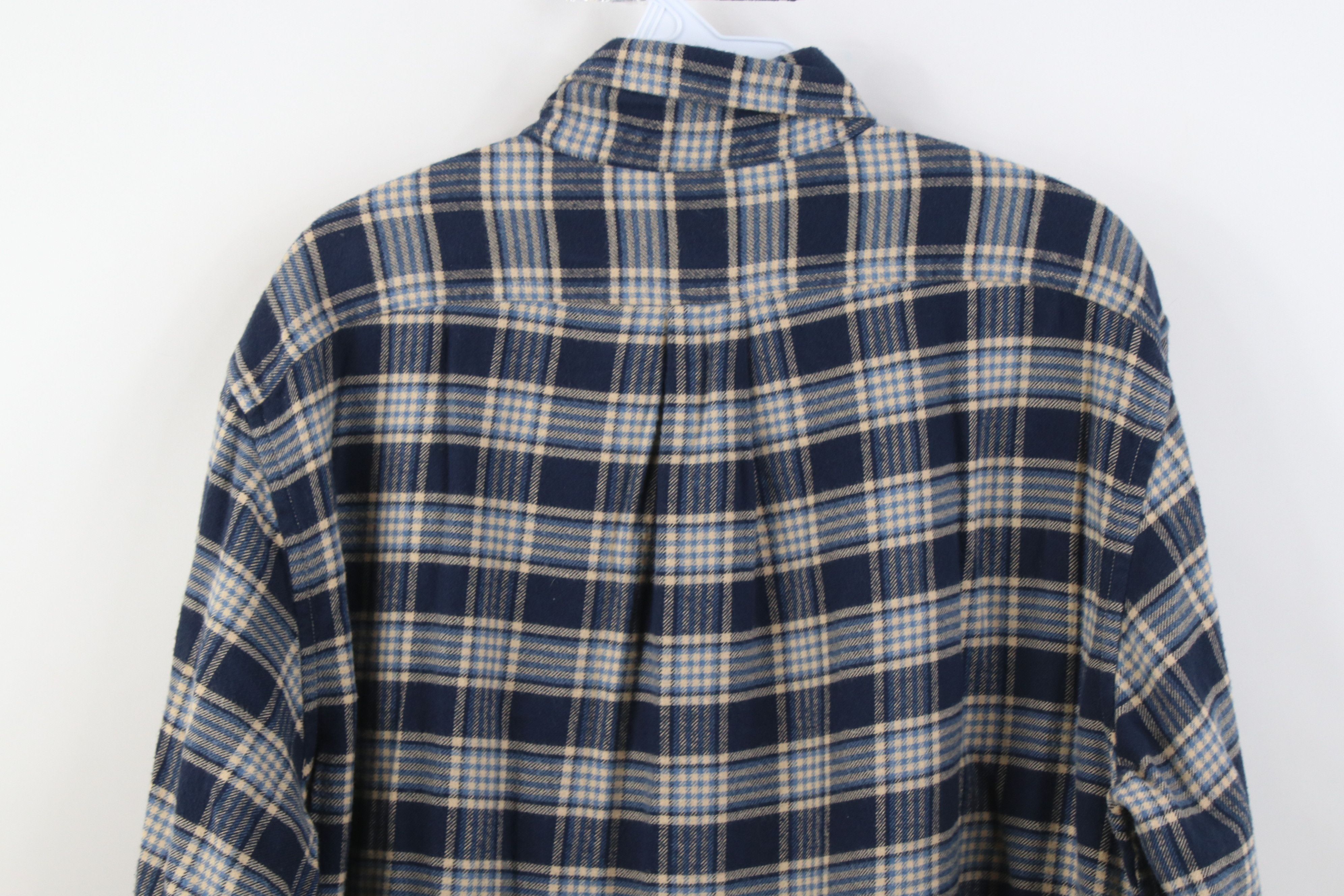 Lands' End Vintage 90s Lands End Collared Button Down Shirt Plaid Size US L / EU 52-54 / 3 - 9 Thumbnail