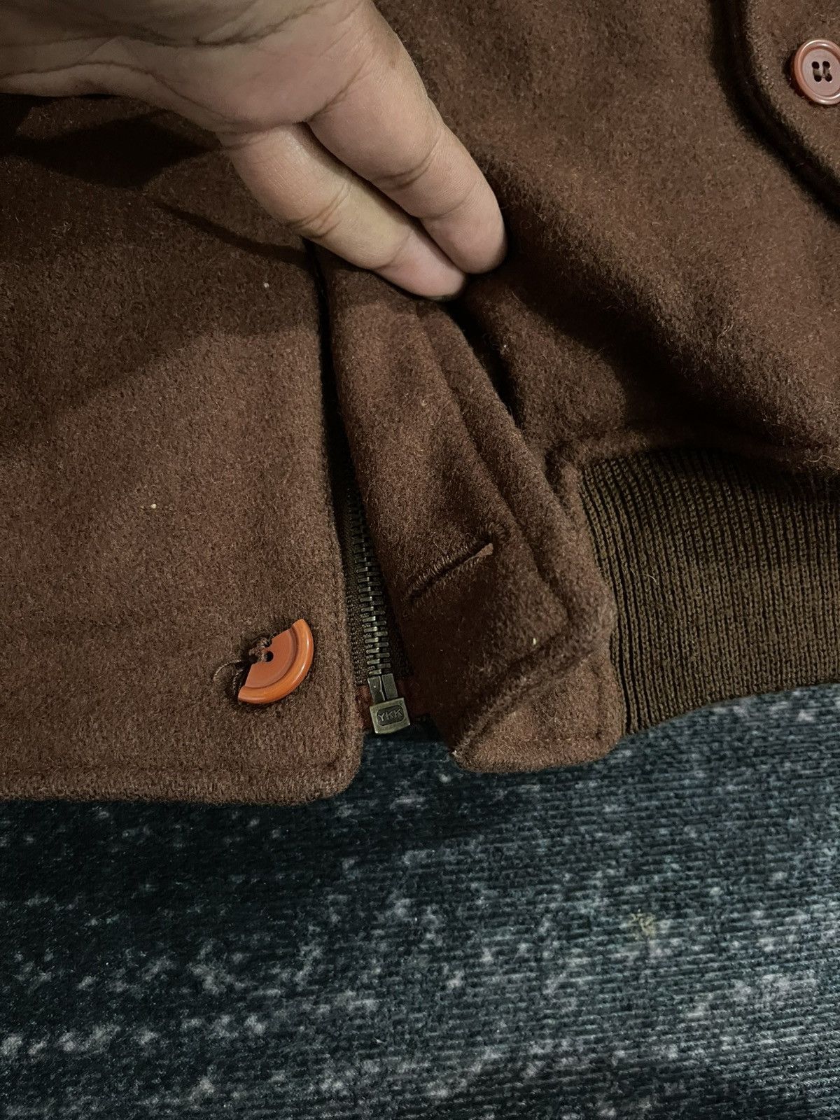 Japanese Brand × Vintage Vintage Flandre Club Hoodie Wool Jacket Size US L / EU 52-54 / 3 - 8 Thumbnail