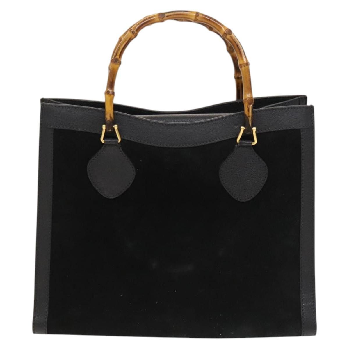 Gucci GUCCI Bamboo Hand Bag Suede Black Gold 002 2853 0260 0 Size ONE SIZE - 2 Thumbnail